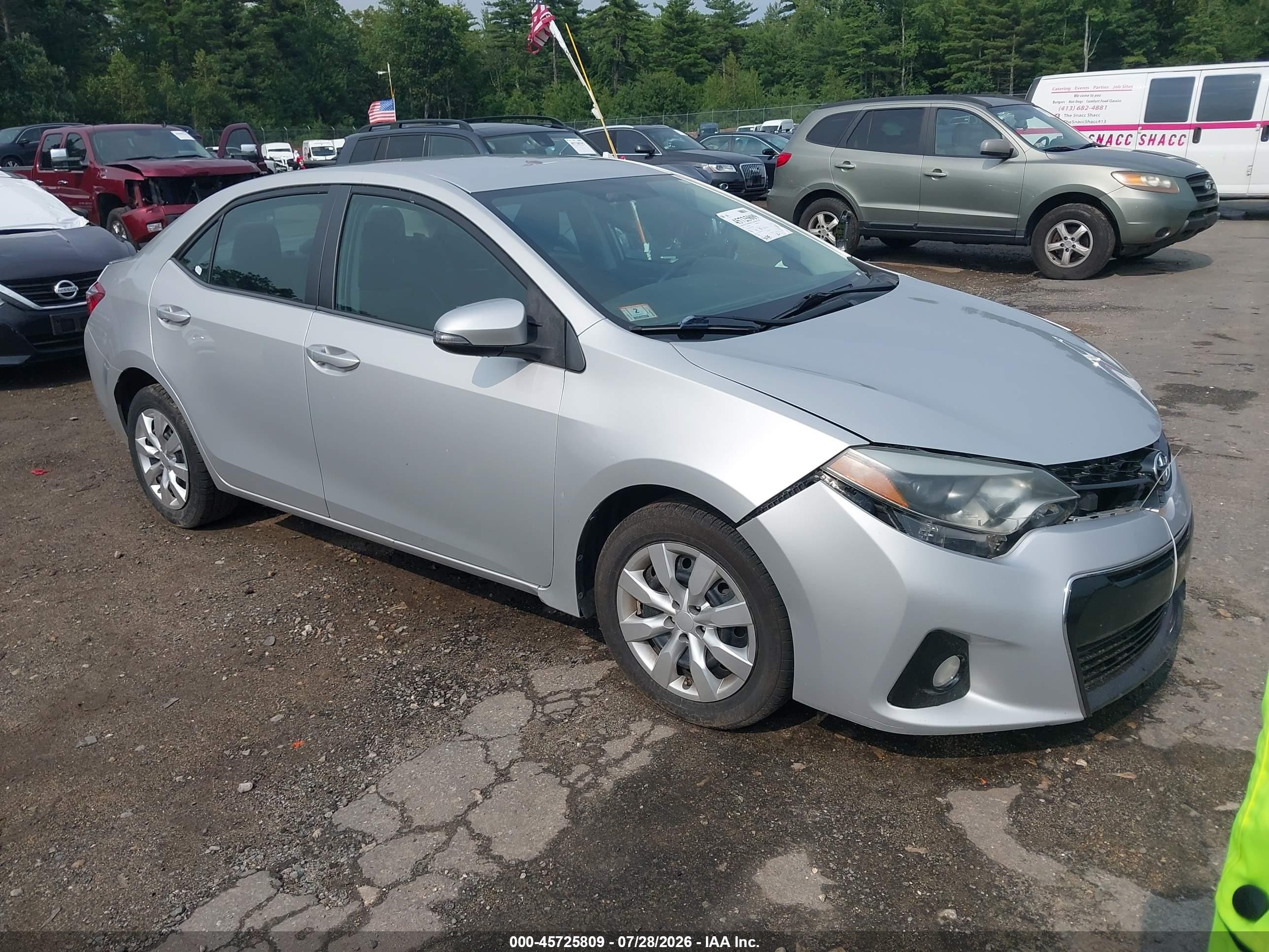 2015 Toyota Corolla S Silver vin: 2T1BURHEXFC416072