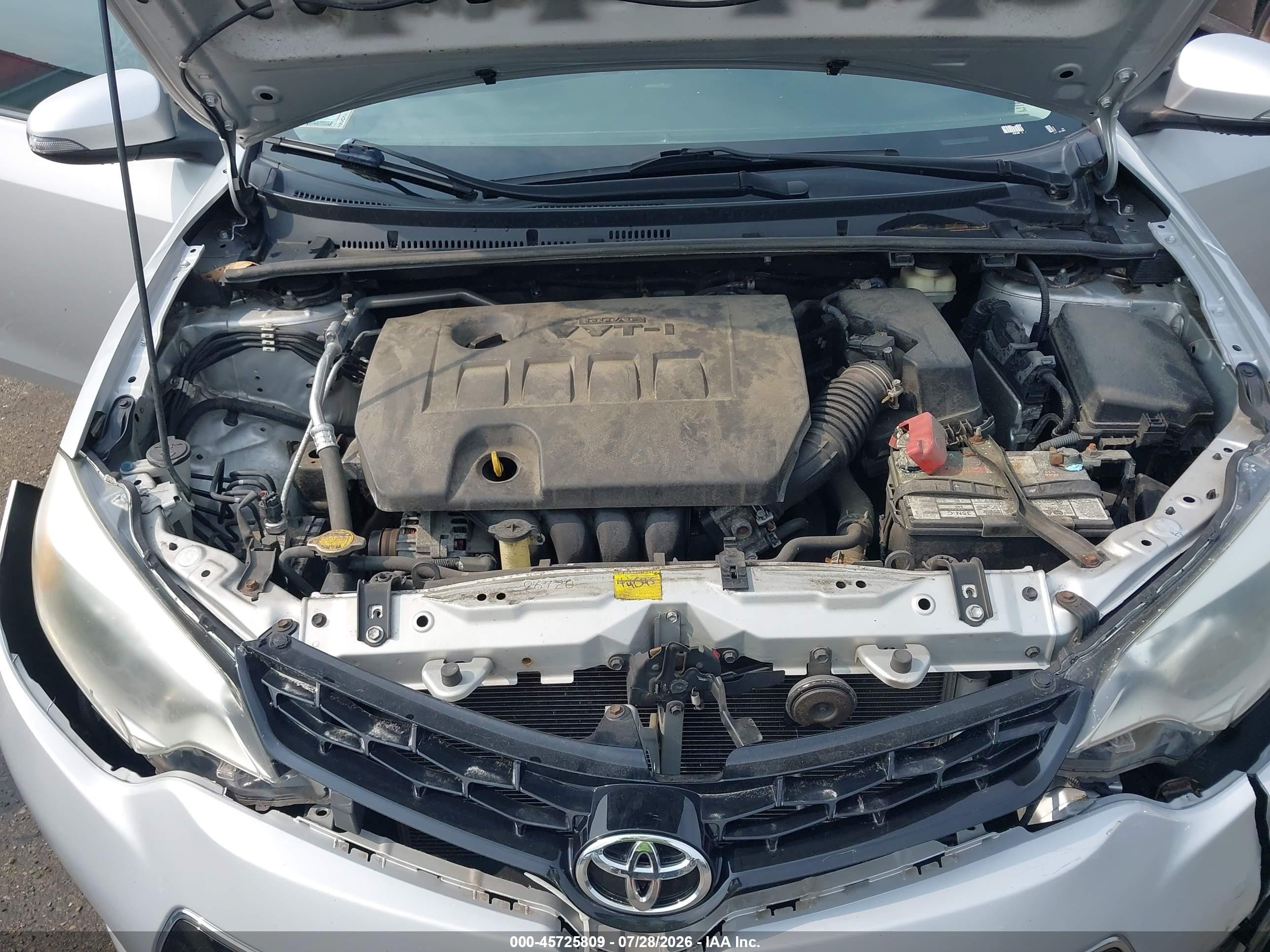 2015 Toyota Corolla S Silver vin: 2T1BURHEXFC416072