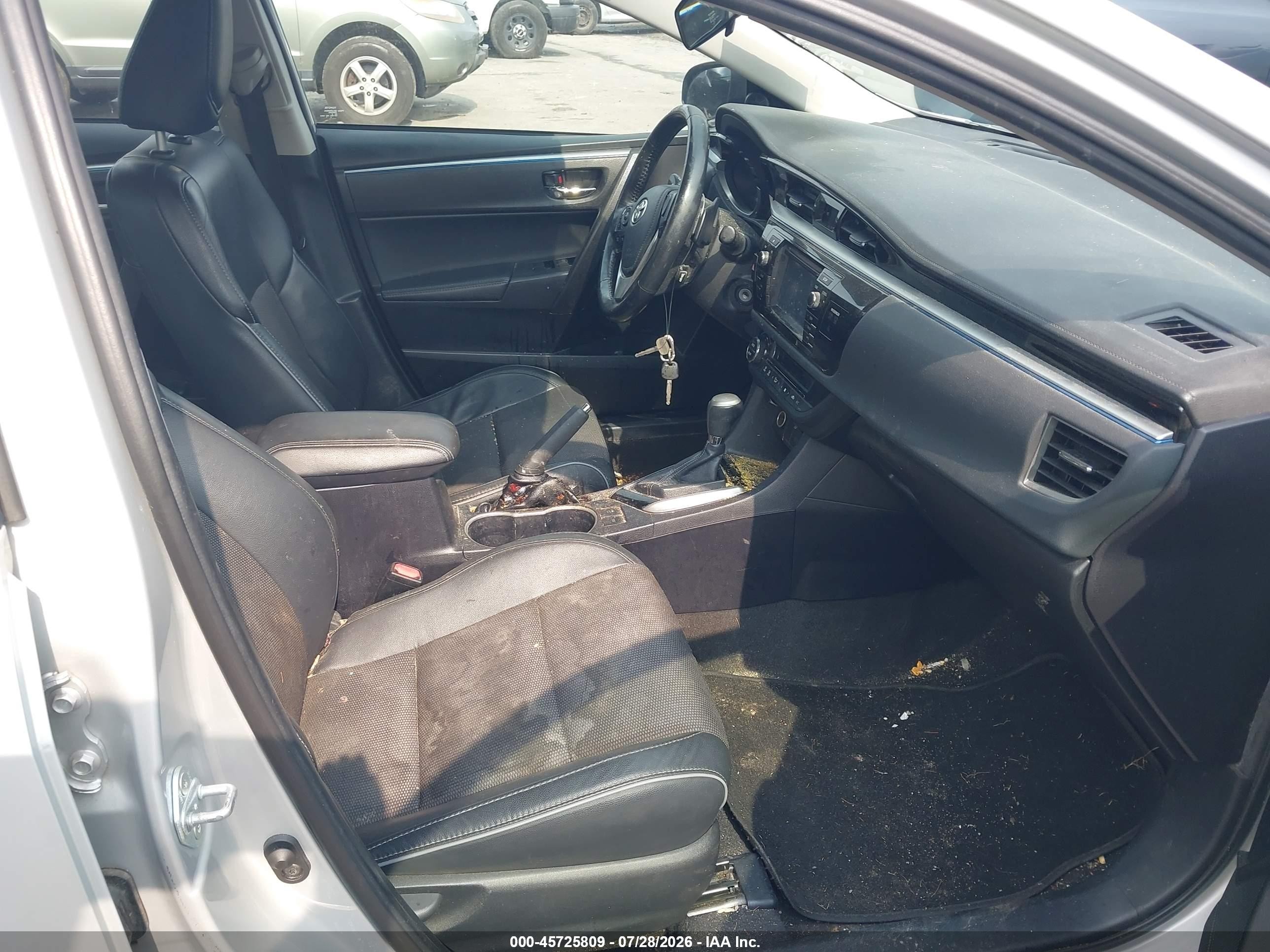 2015 Toyota Corolla S Silver vin: 2T1BURHEXFC416072