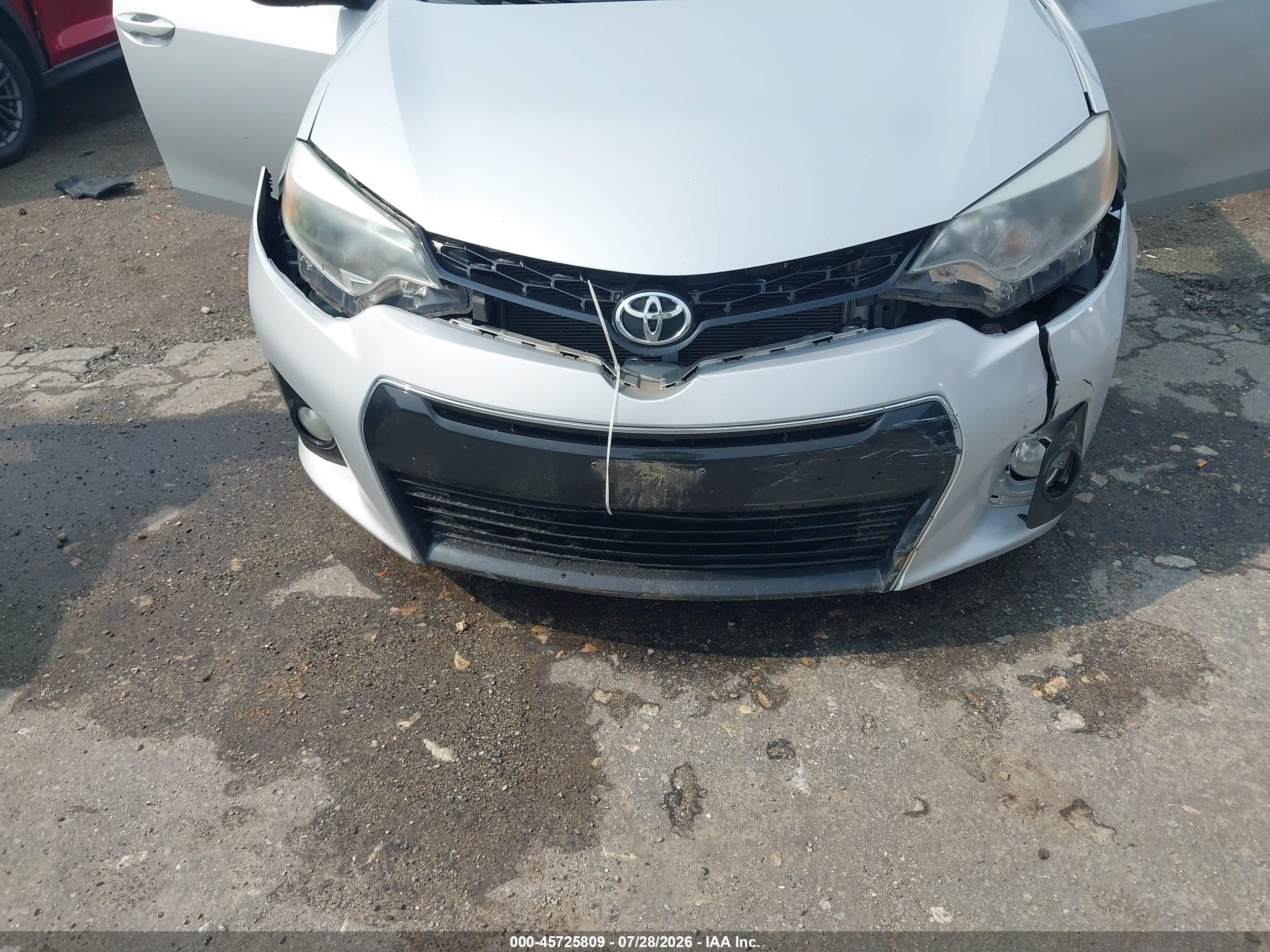 2015 Toyota Corolla S Silver vin: 2T1BURHEXFC416072