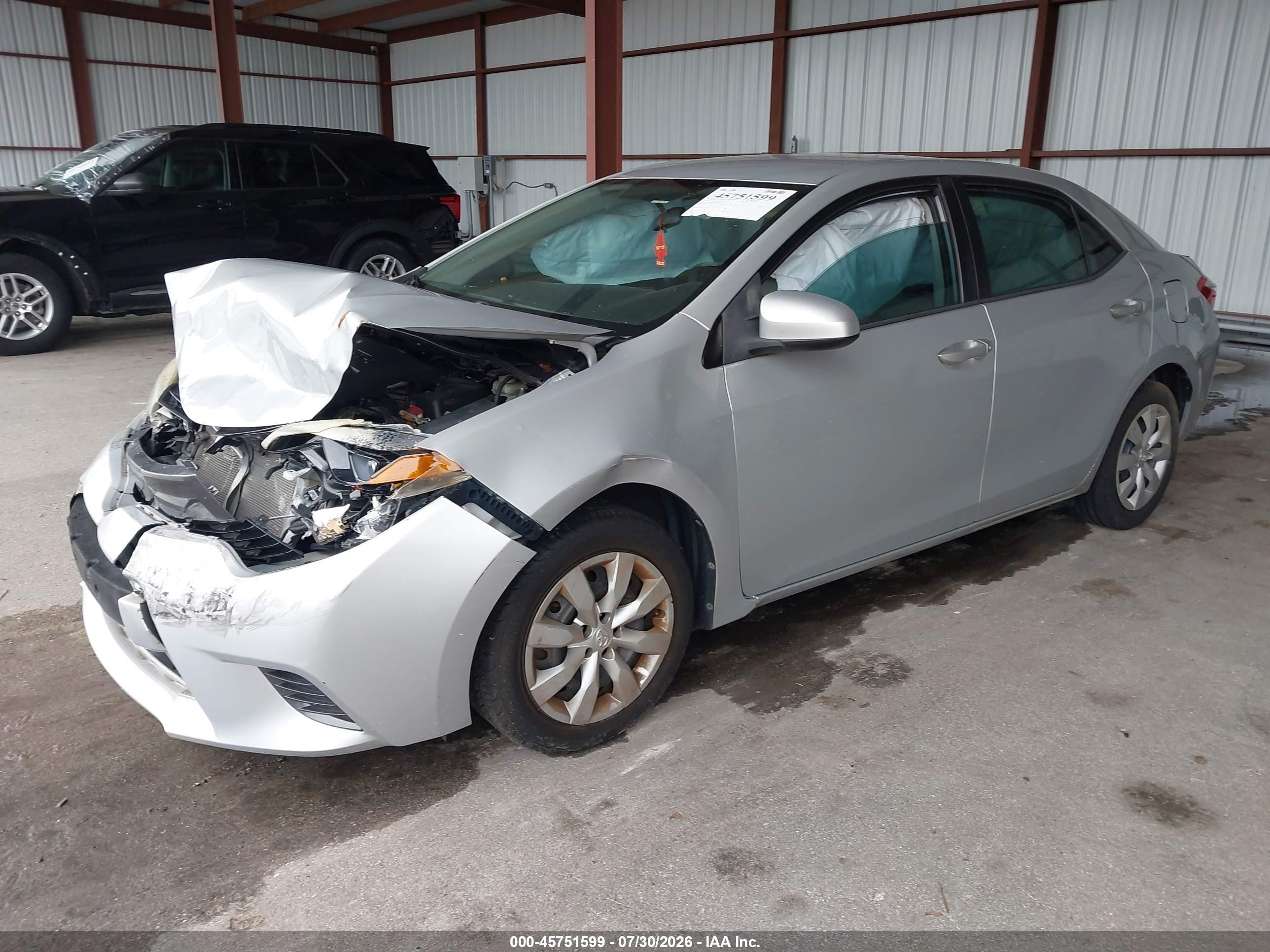 2015 Toyota Corolla Le Silver vin: 2T1BURHEXFC423331