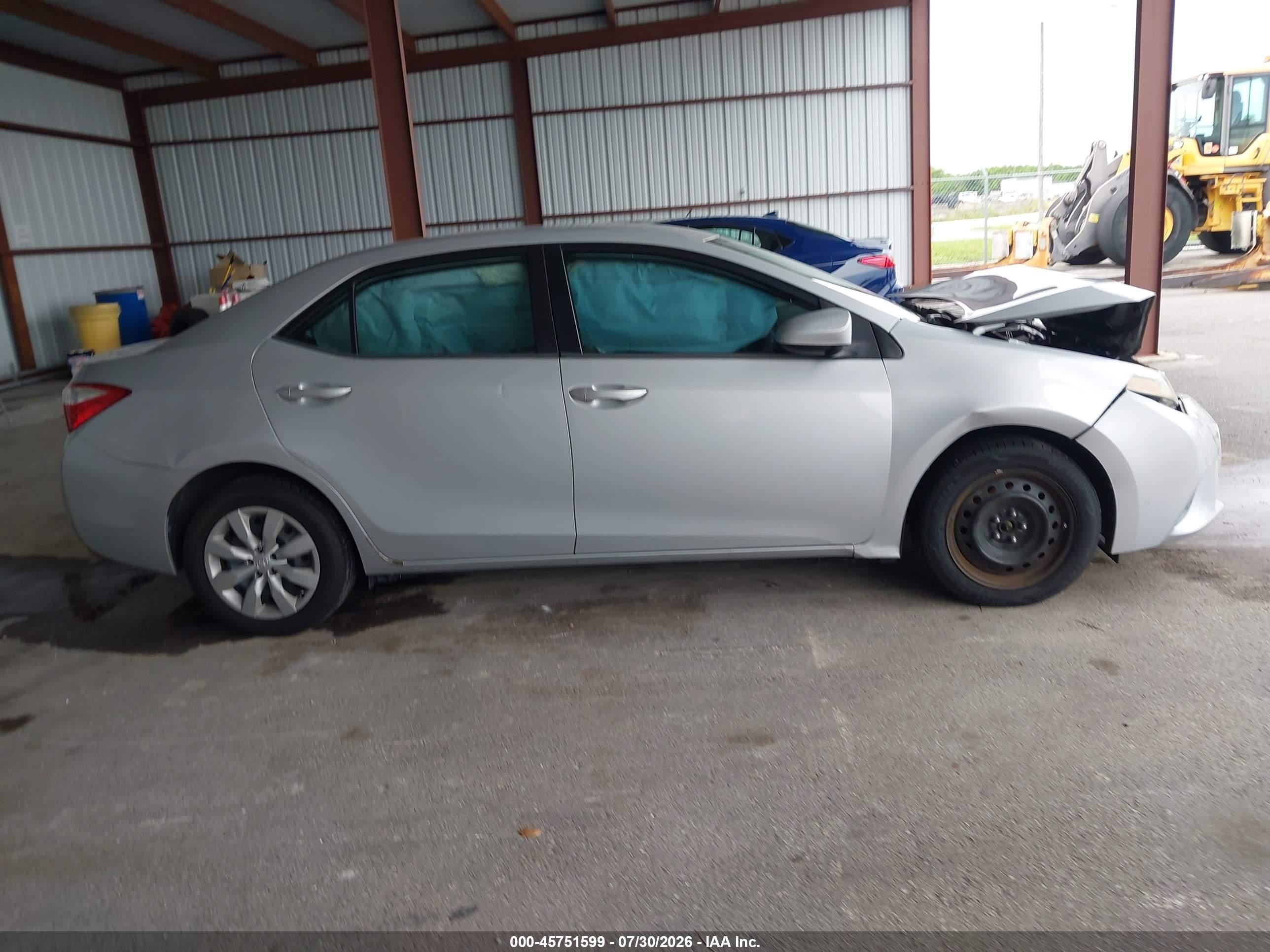 2015 Toyota Corolla Le Silver vin: 2T1BURHEXFC423331