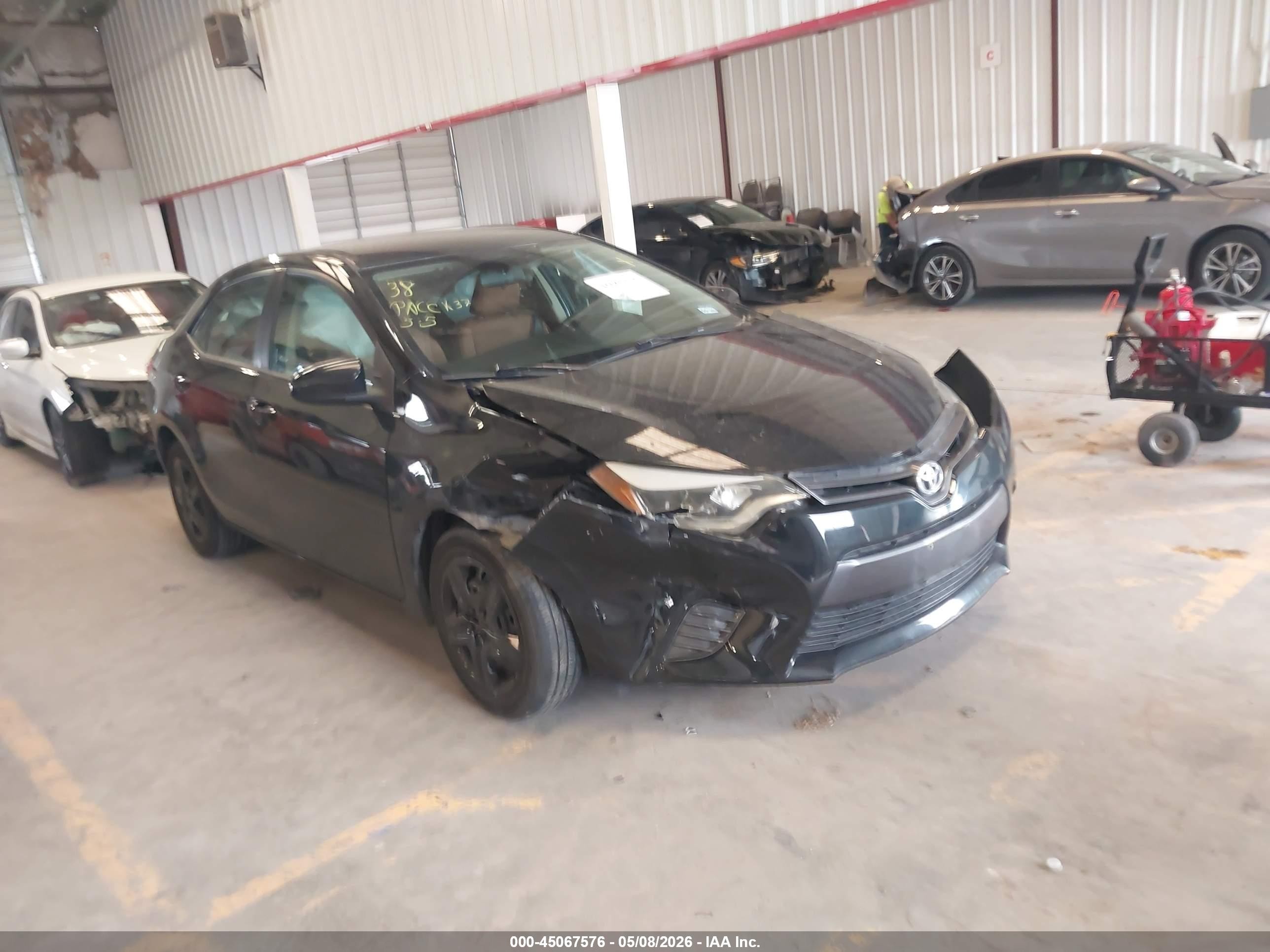 2015 Toyota Corolla Le Black vin: 2T1BURHEXFC426018