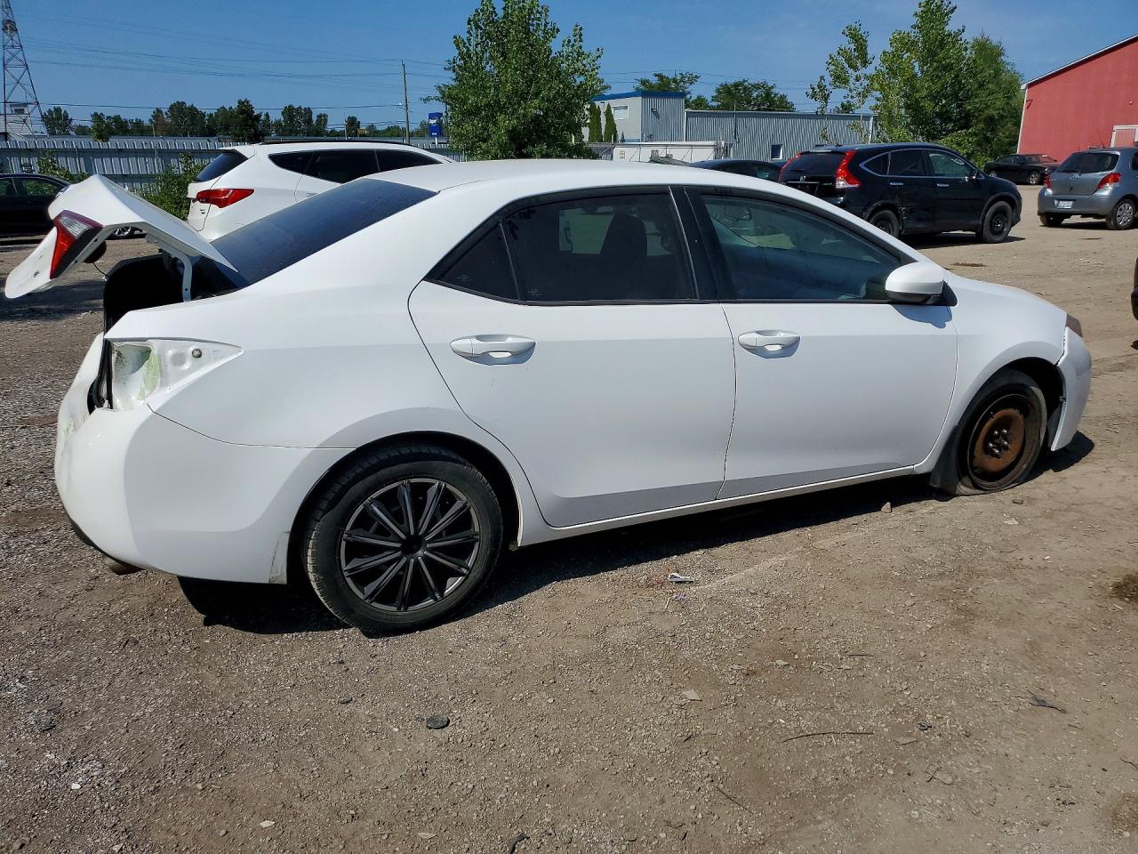 2015 Toyota Corolla L White vin: 2T1BURHEXFC436970