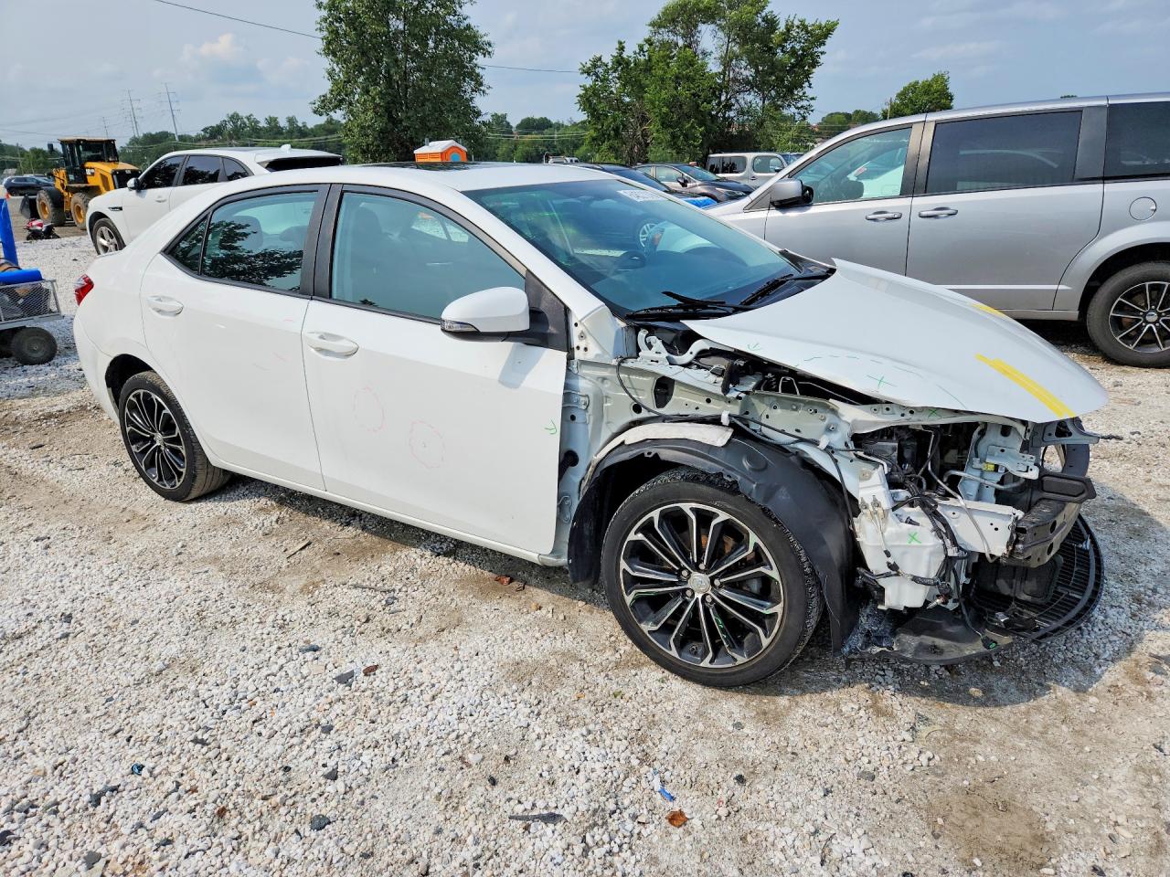 2015 Toyota Corolla S Premium White vin: 2T1BURHEXFC441425