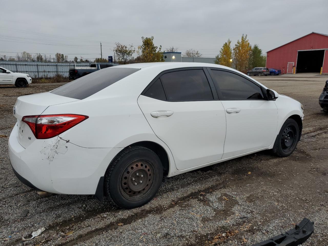 2015 Toyota Corolla L White vin: 2T1BURHEXFC459441