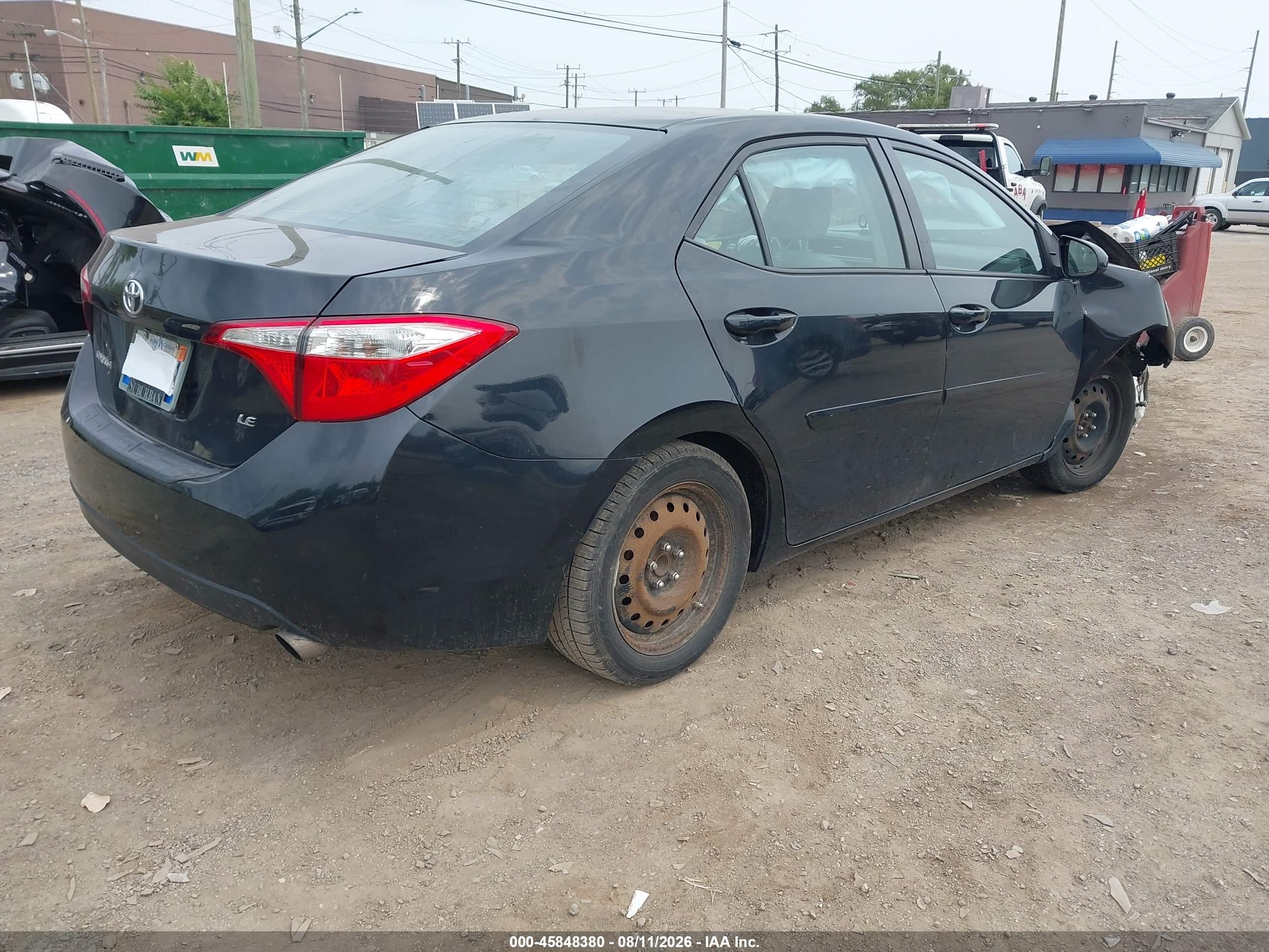 2016 Toyota Corolla Le Black vin: 2T1BURHEXGC689546