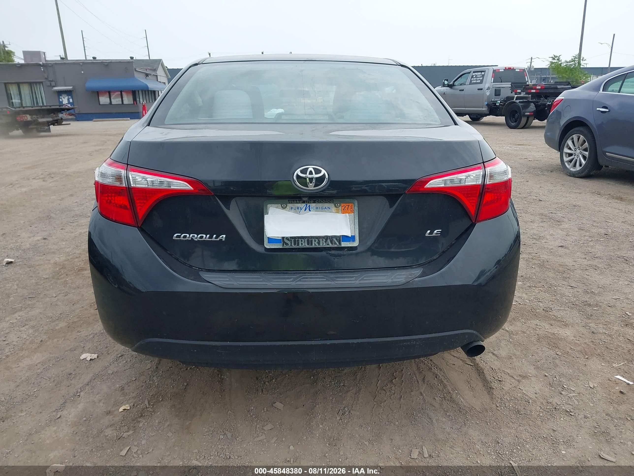 2016 Toyota Corolla Le Black vin: 2T1BURHEXGC689546