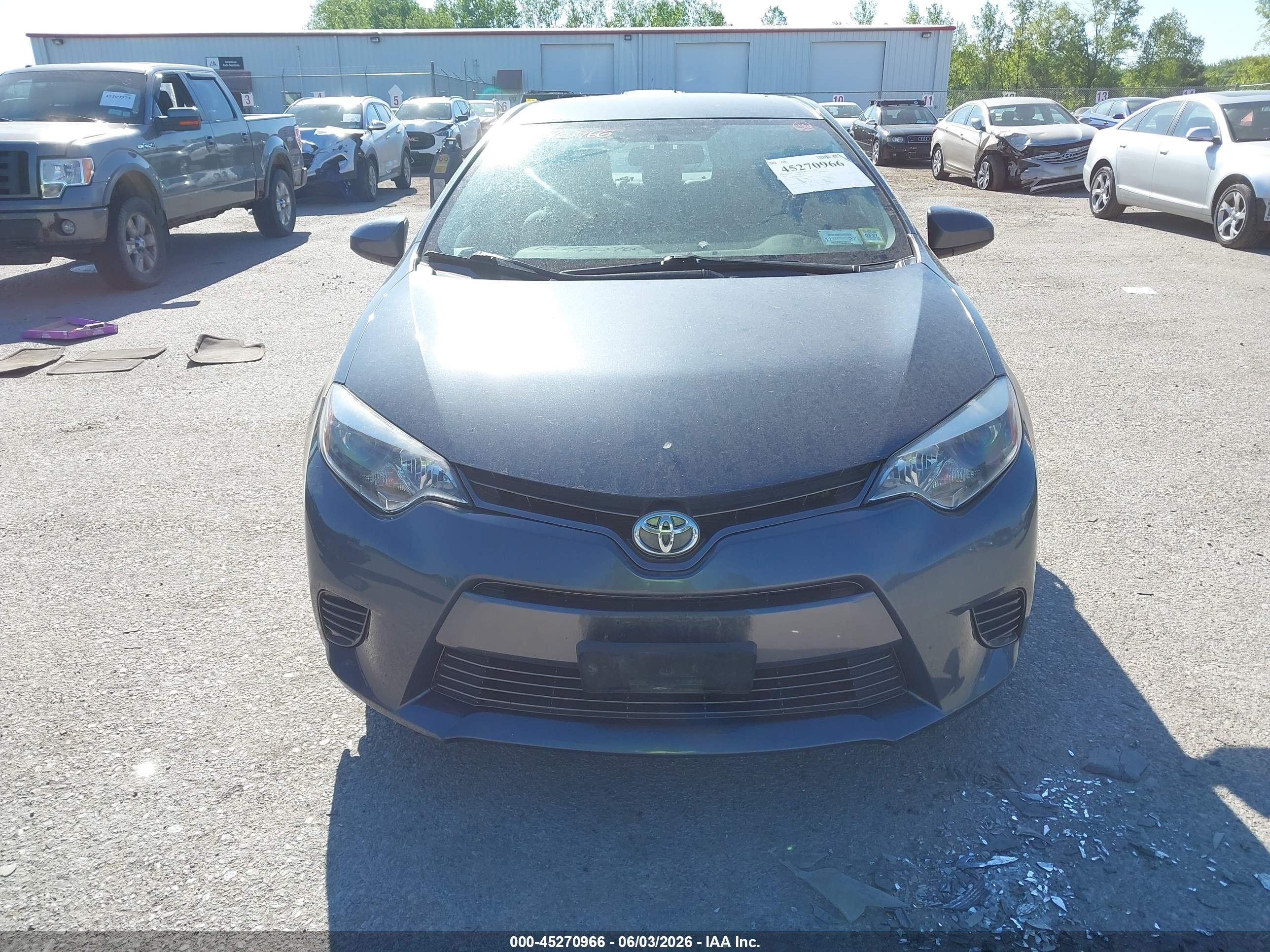 2016 Toyota Corolla Le Gray vin: 2T1BURHEXGC732430