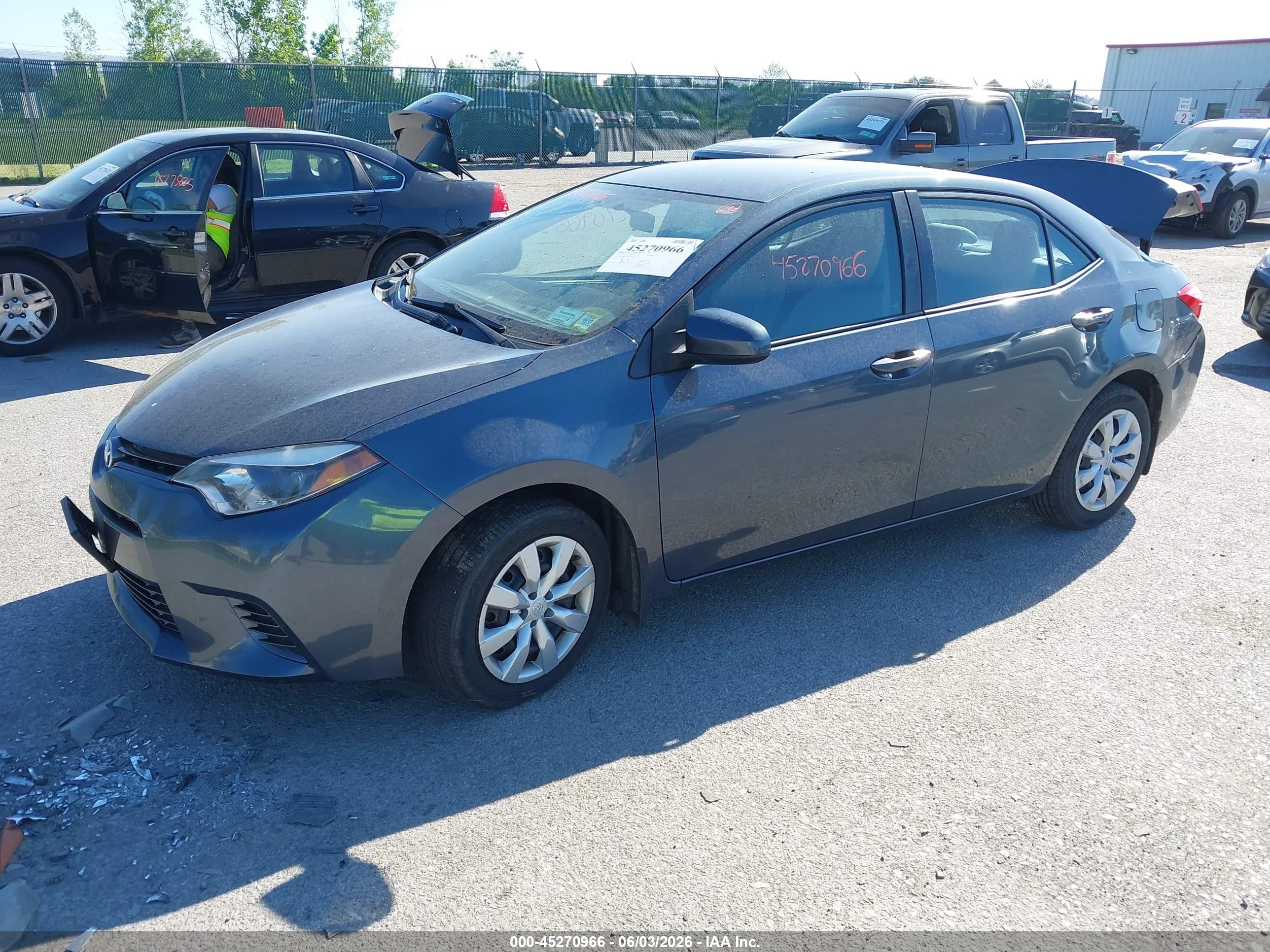 2016 Toyota Corolla Le Gray vin: 2T1BURHEXGC732430