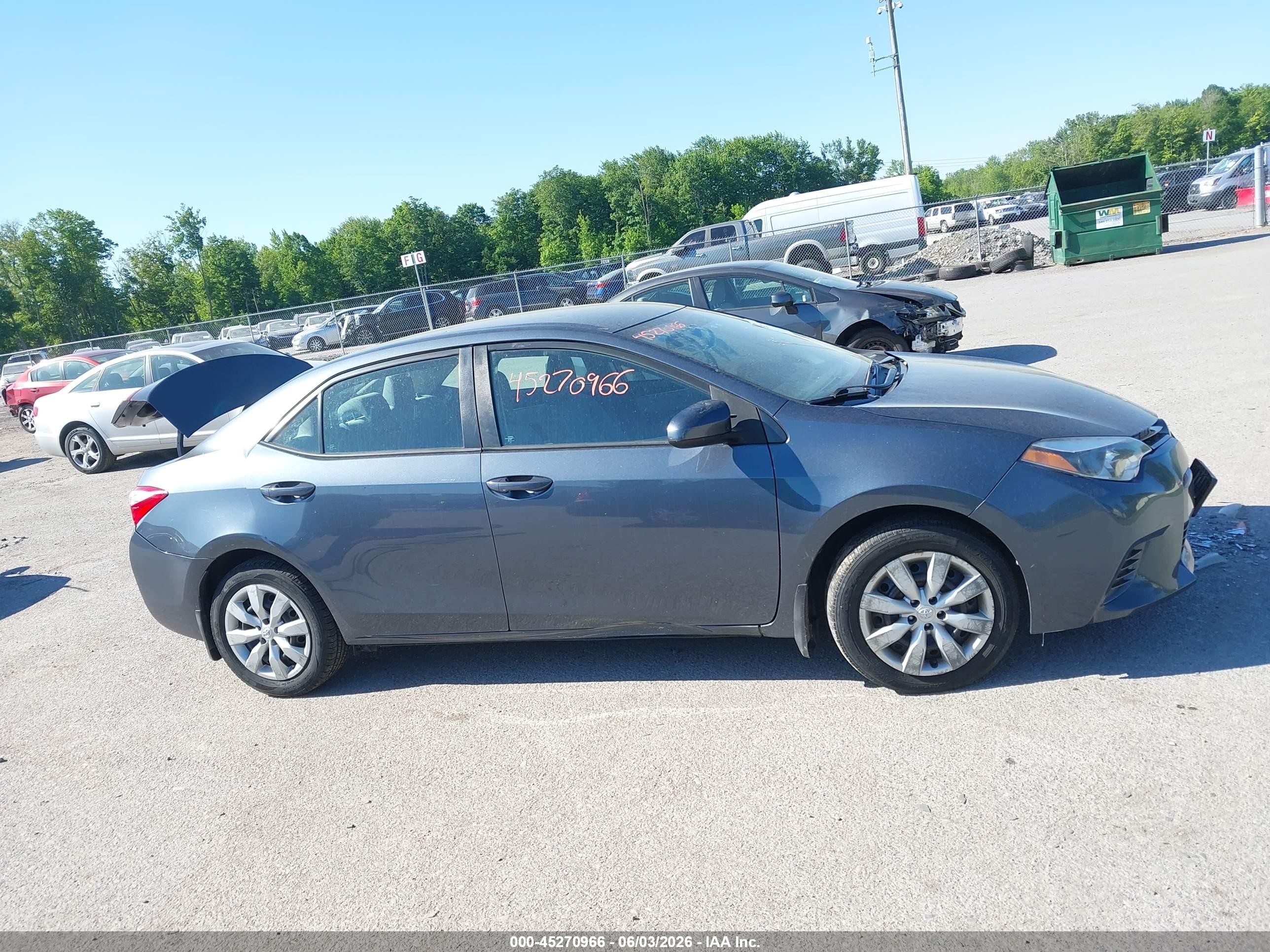 2016 Toyota Corolla Le Gray vin: 2T1BURHEXGC732430