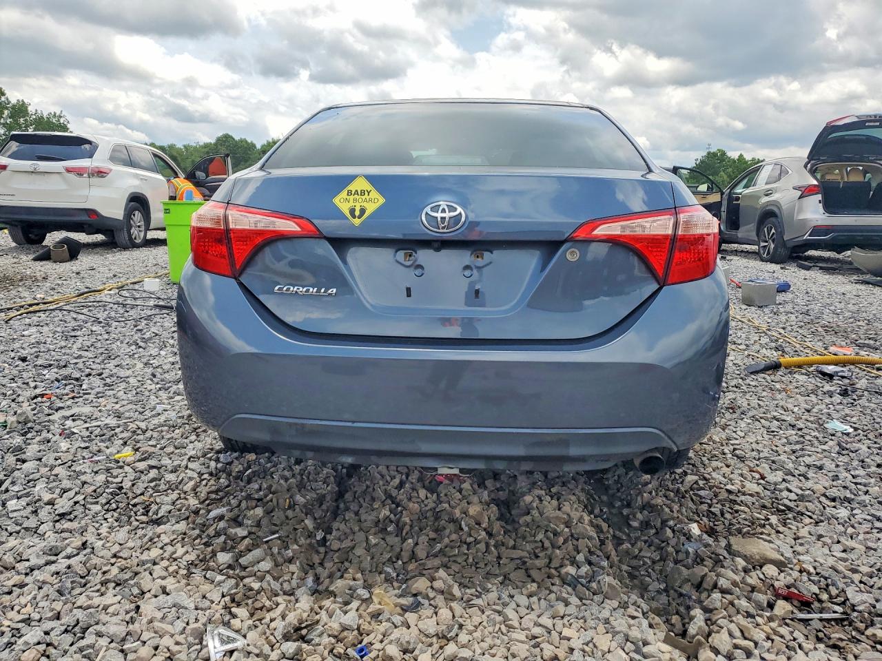 2017 Toyota Corolla L Gray vin: 2T1BURHEXHC787493