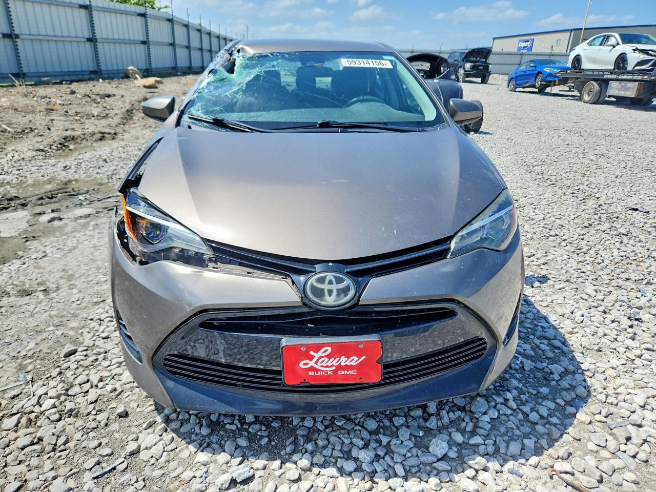 2017 Toyota Corolla Le Серый vin: 2T1BURHEXHC858904