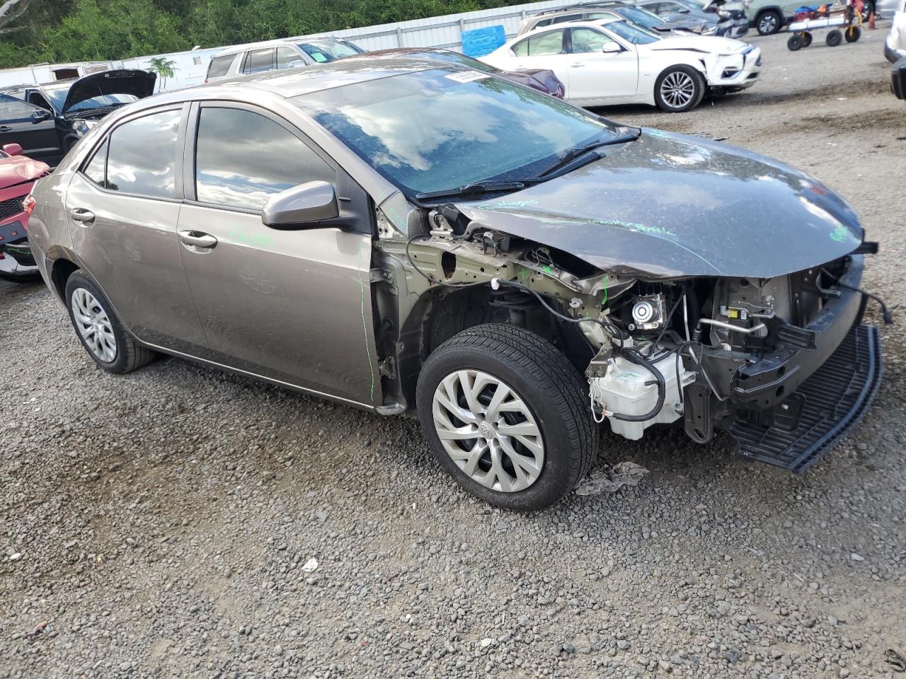 2019 Toyota Corolla L   Gray vin: 2T1BURHEXKC184583