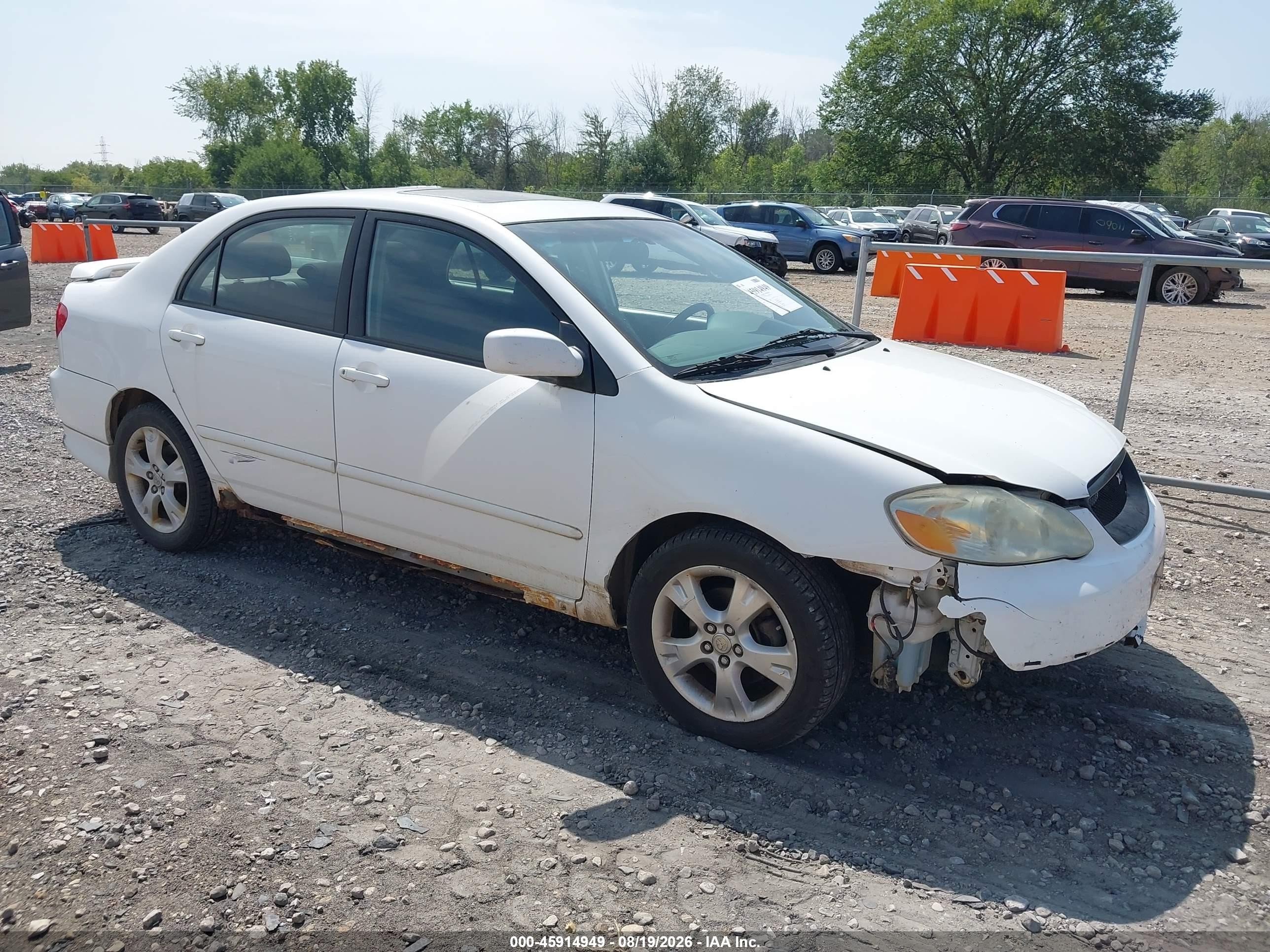 2005 Toyota Corolla Xrs White vin: 2T1BY32E15C353789
