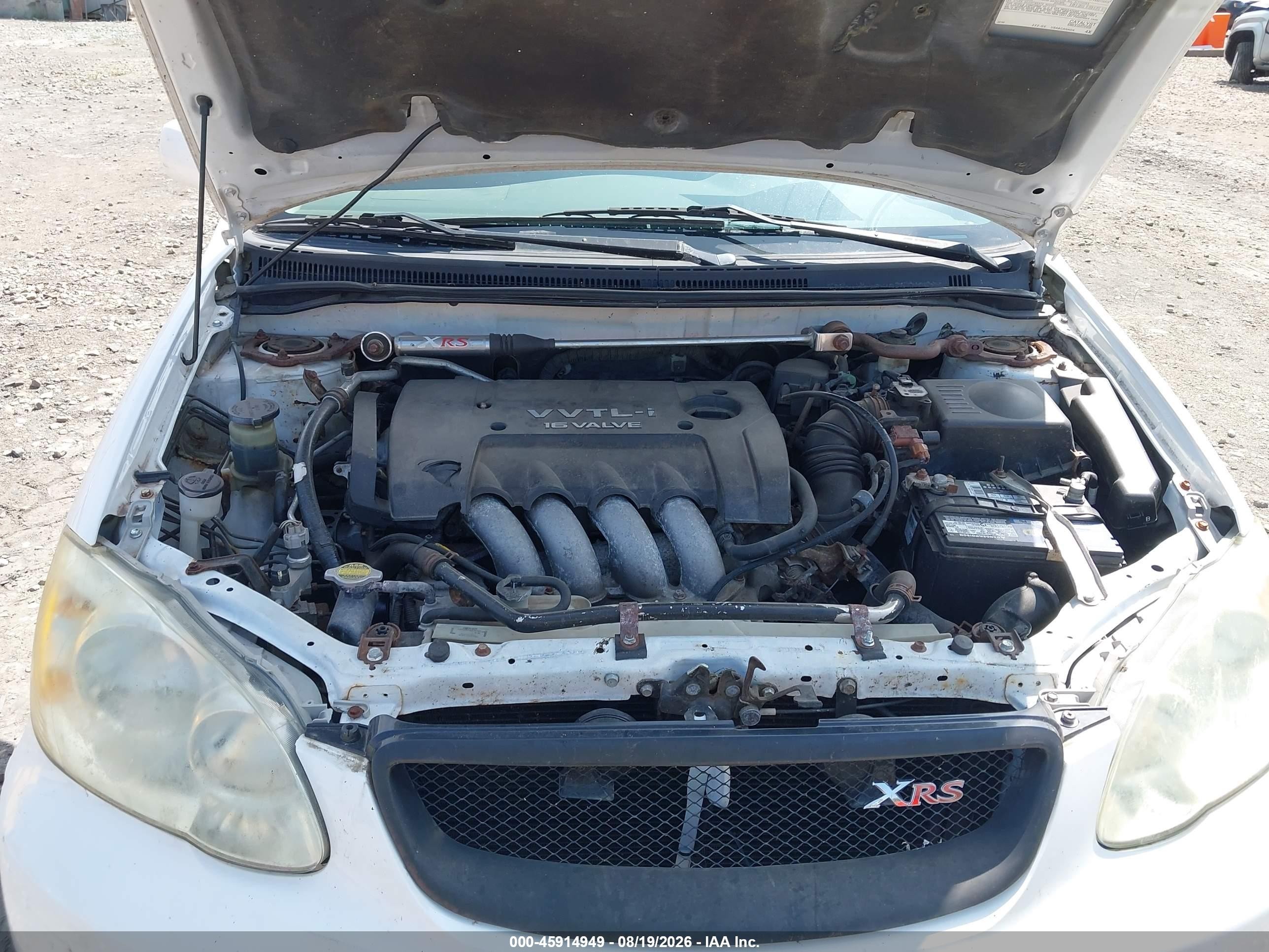 2005 Toyota Corolla Xrs White vin: 2T1BY32E15C353789
