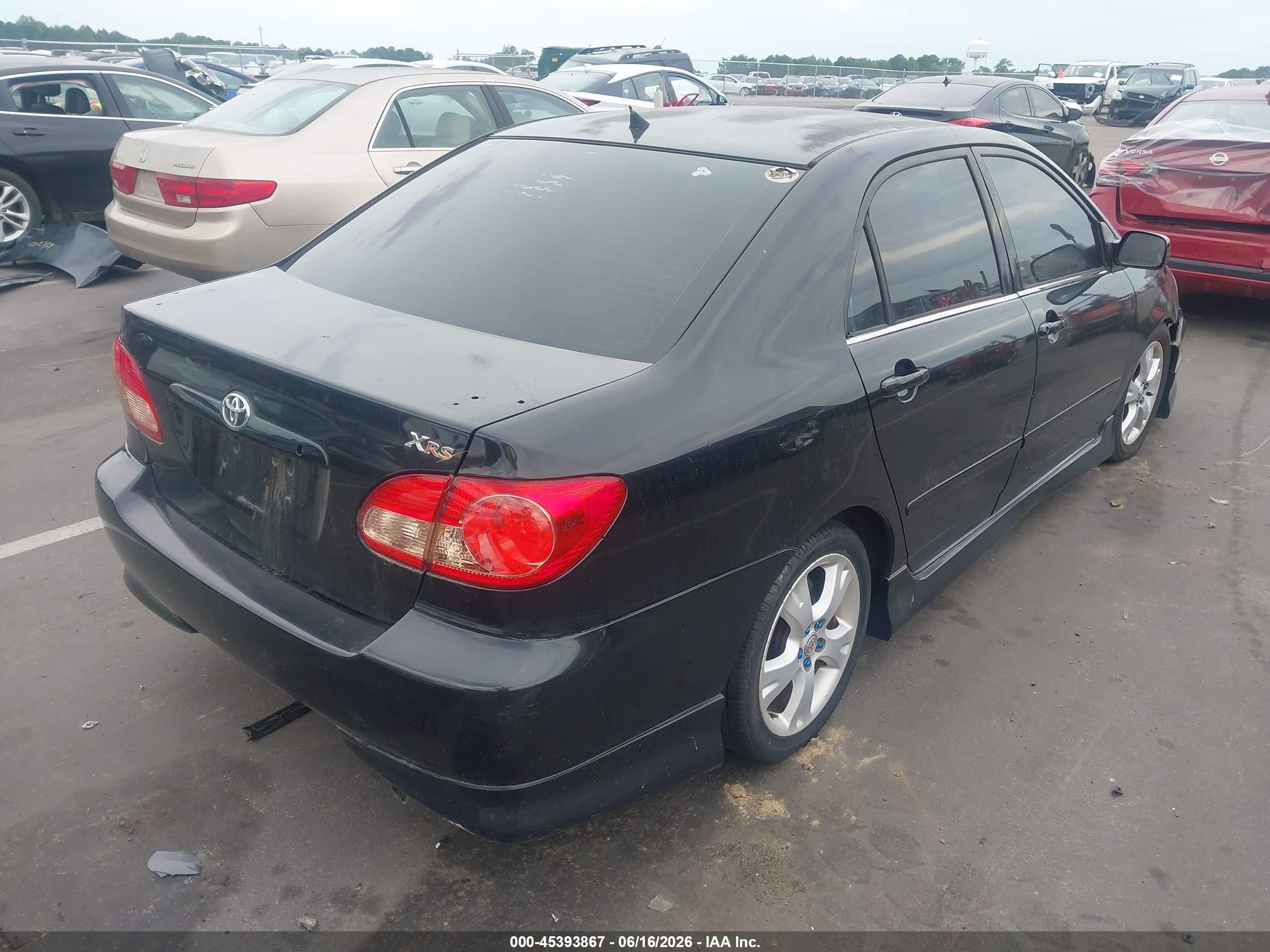 2005 Toyota Corolla Xrs Black vin: 2T1BY32E85C377880