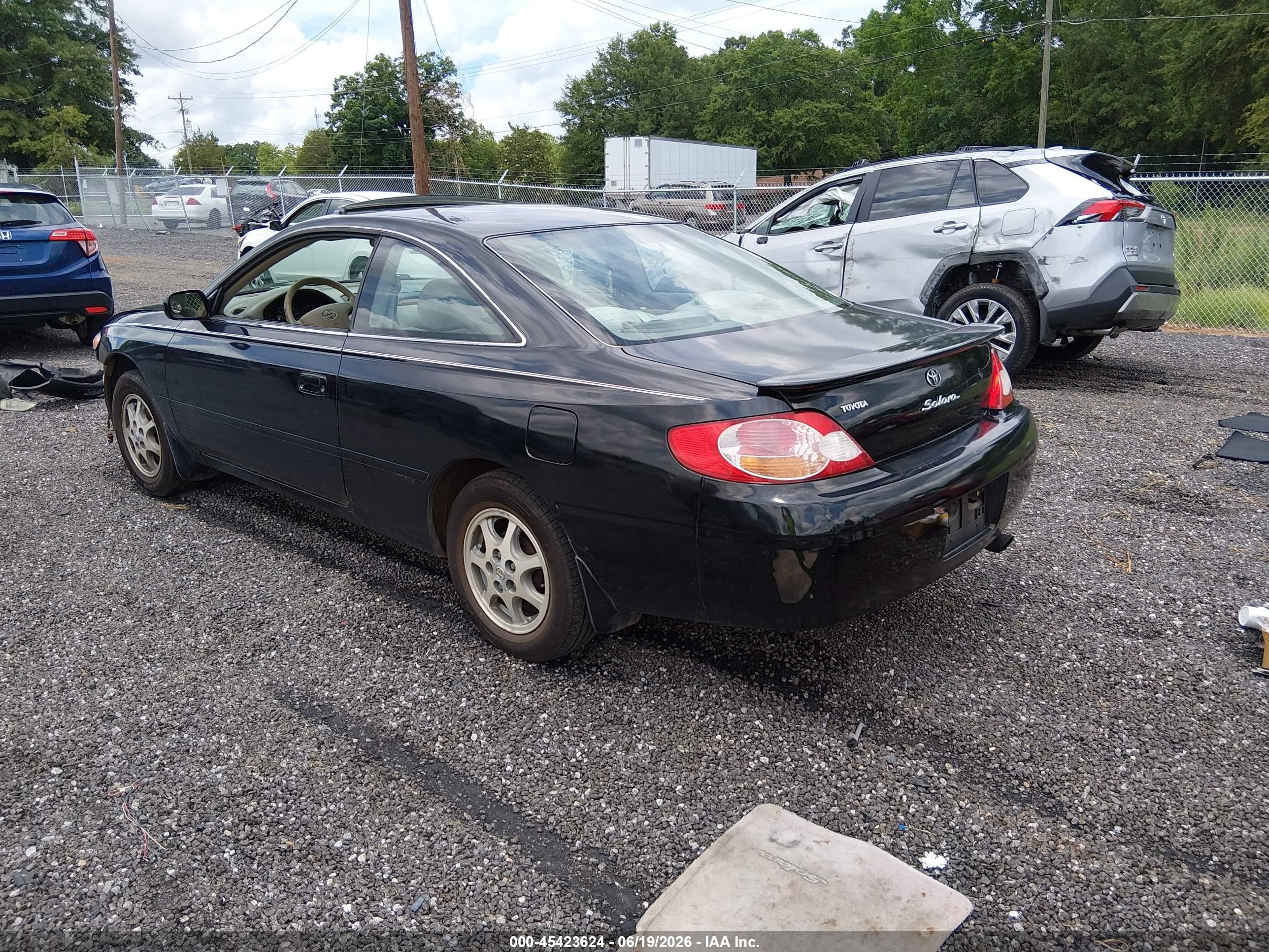 2002 Toyota Camry Solara Se Black vin: 2T1CE22P12C015524