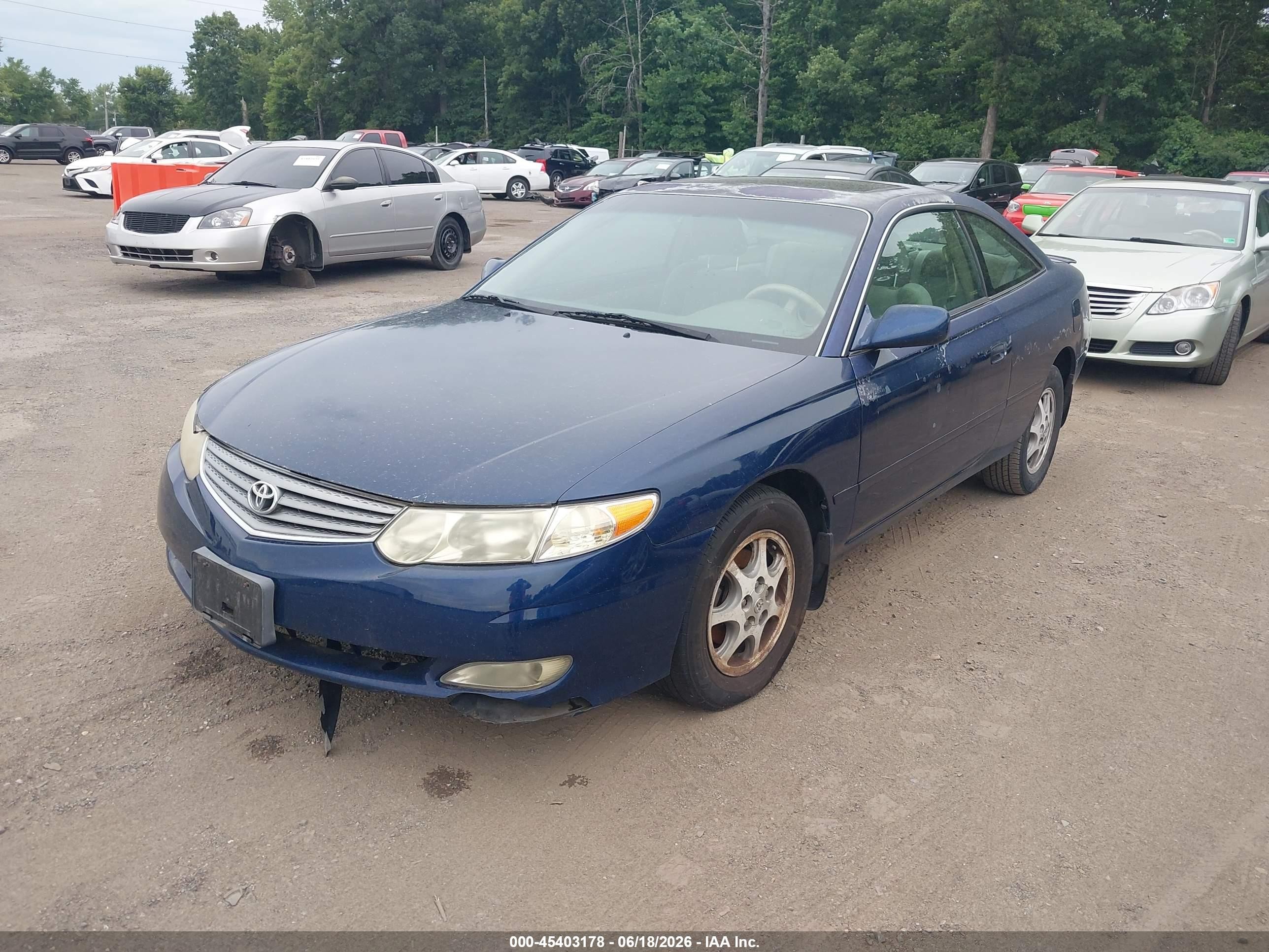 2003 Toyota Camry Solara Se Синий vin: 2T1CE22P13C018182