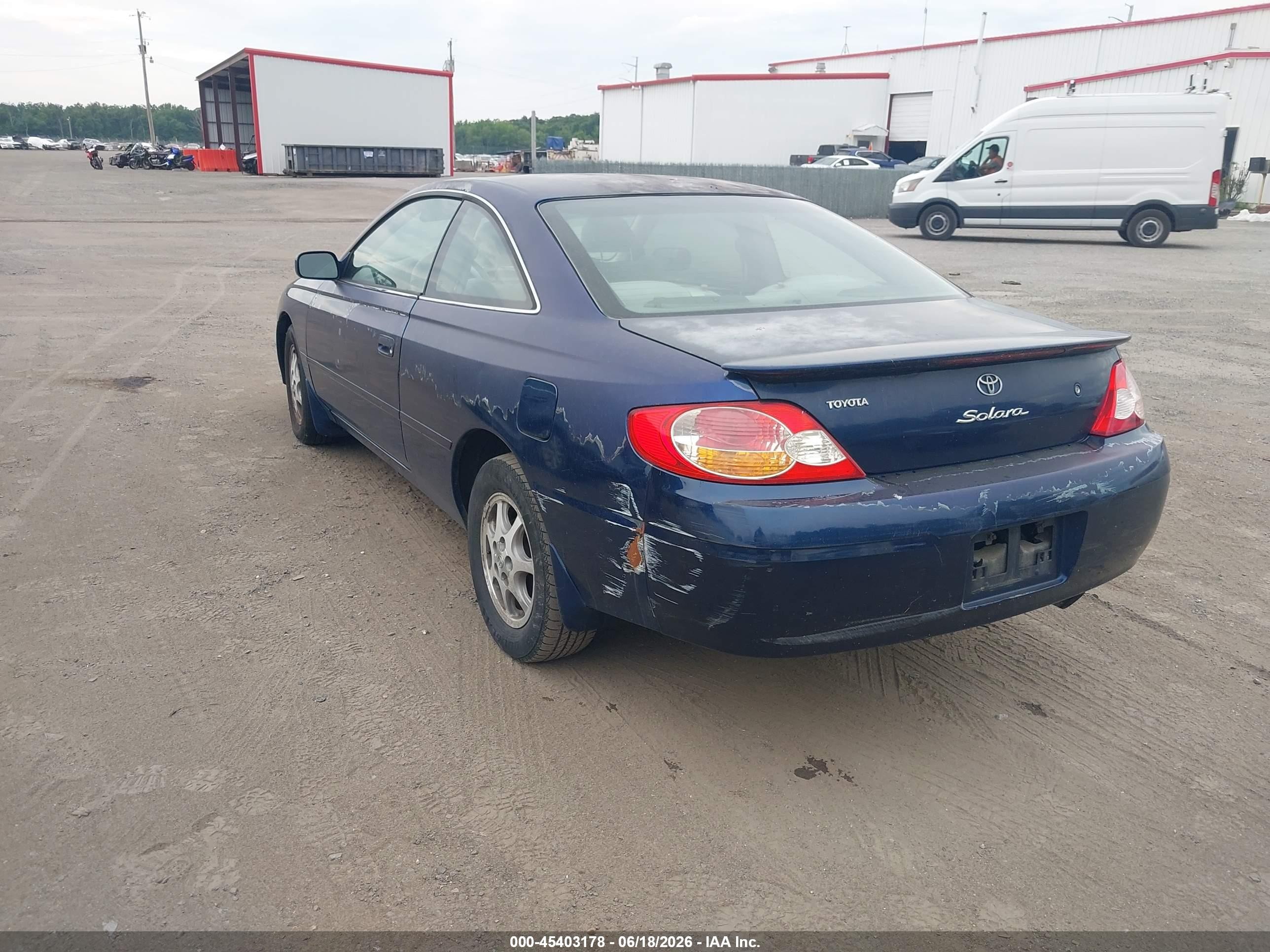 2003 Toyota Camry Solara Se Синий vin: 2T1CE22P13C018182