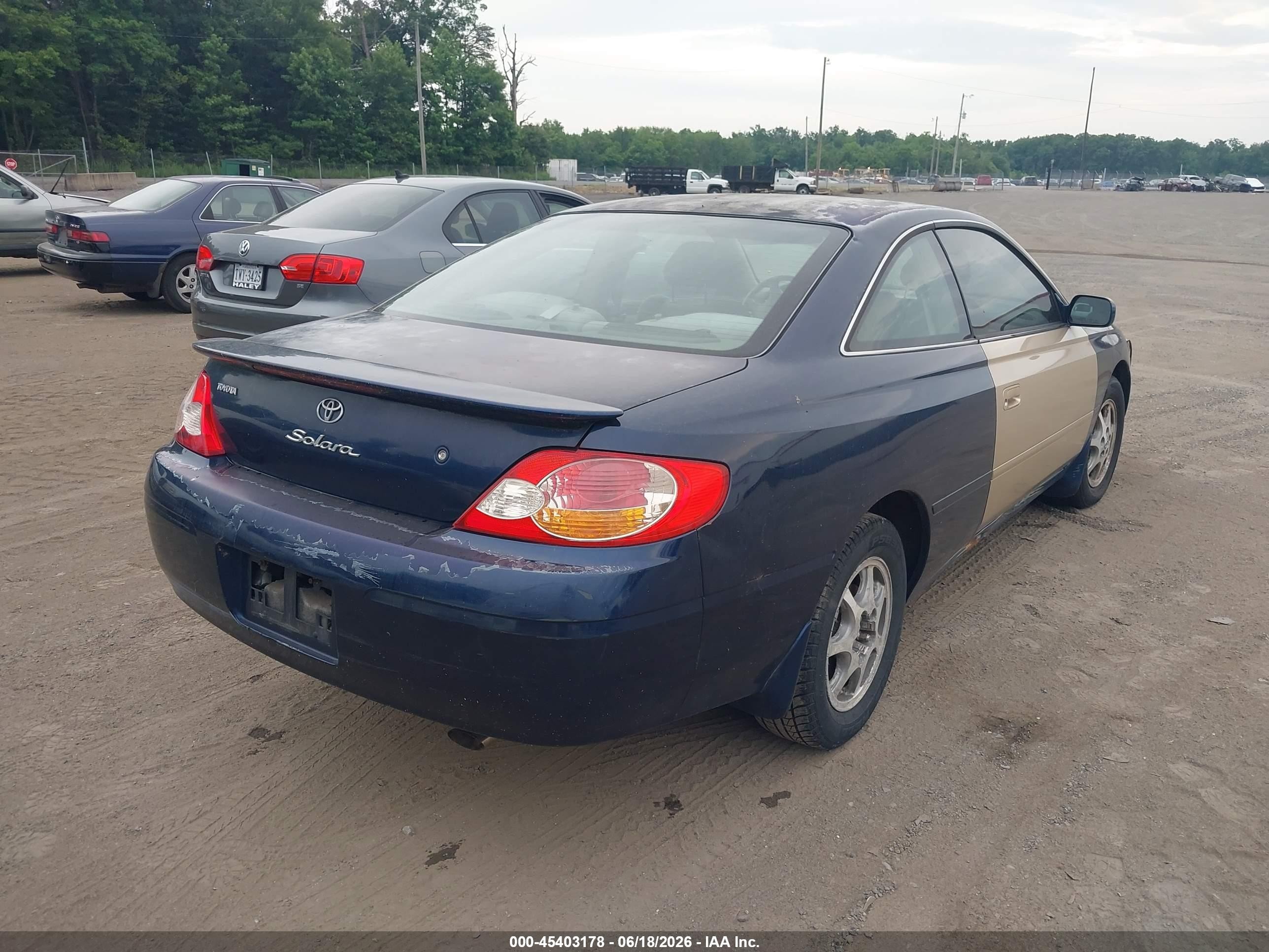 2003 Toyota Camry Solara Se Синий vin: 2T1CE22P13C018182