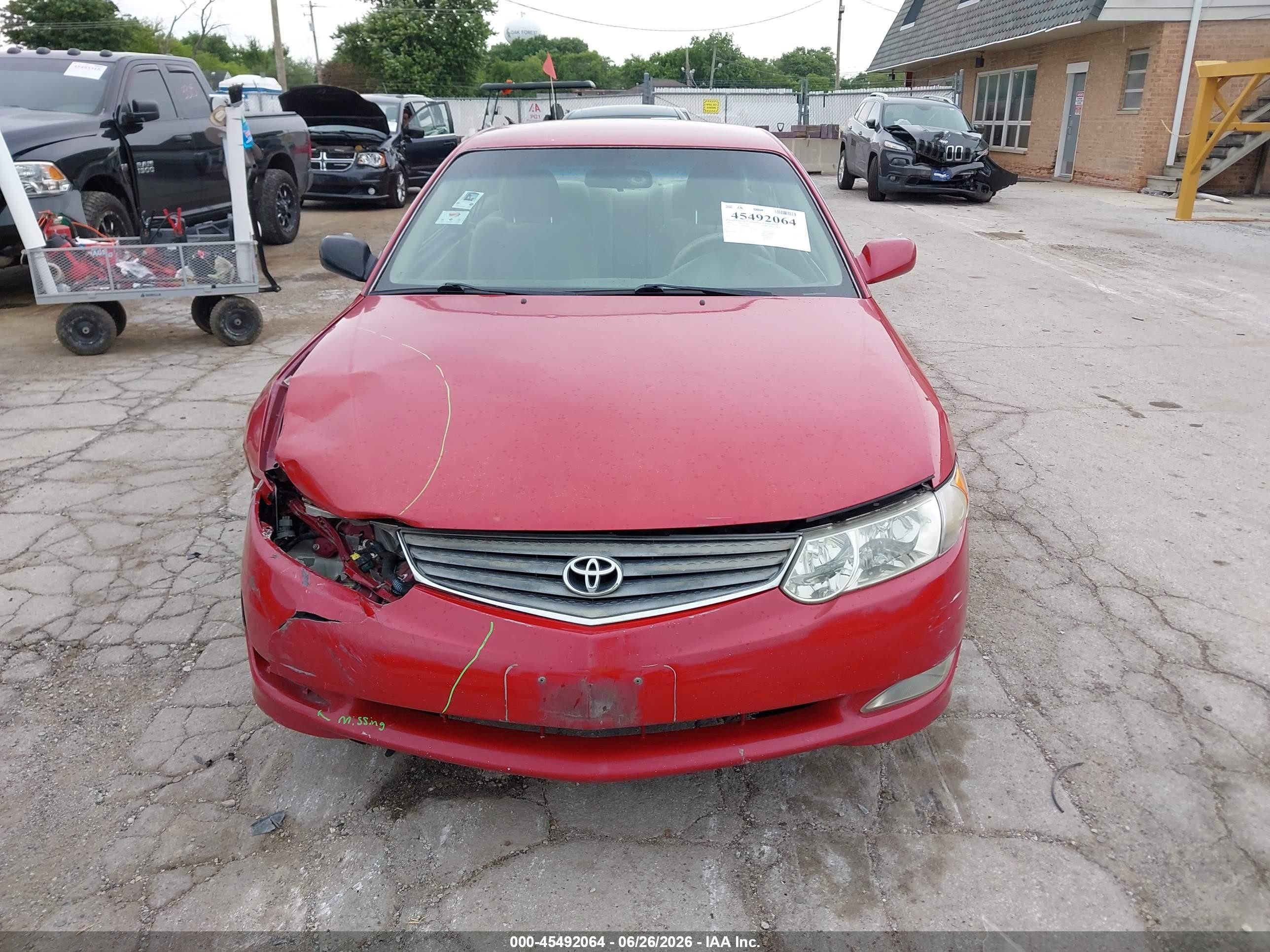 2002 Toyota Camry Solara Se Red vin: 2T1CE22P52C004168