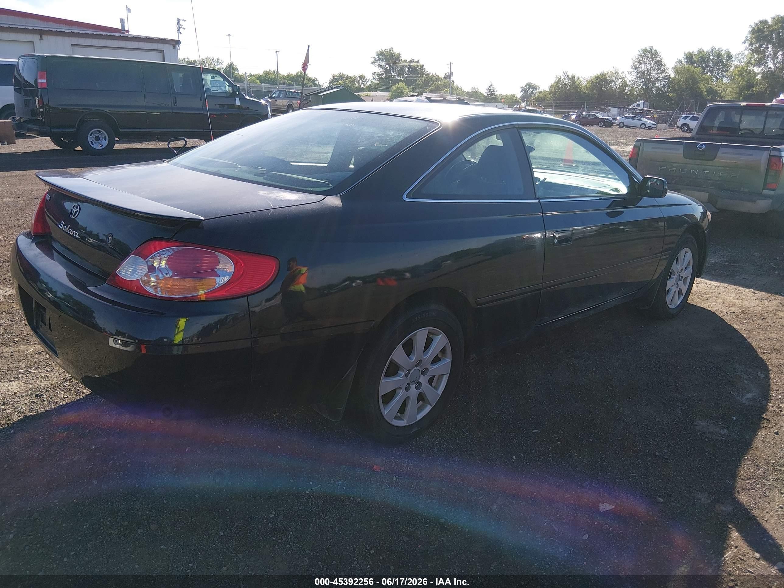 2002 Toyota Camry Solara Se Black vin: 2T1CE22P52C012982