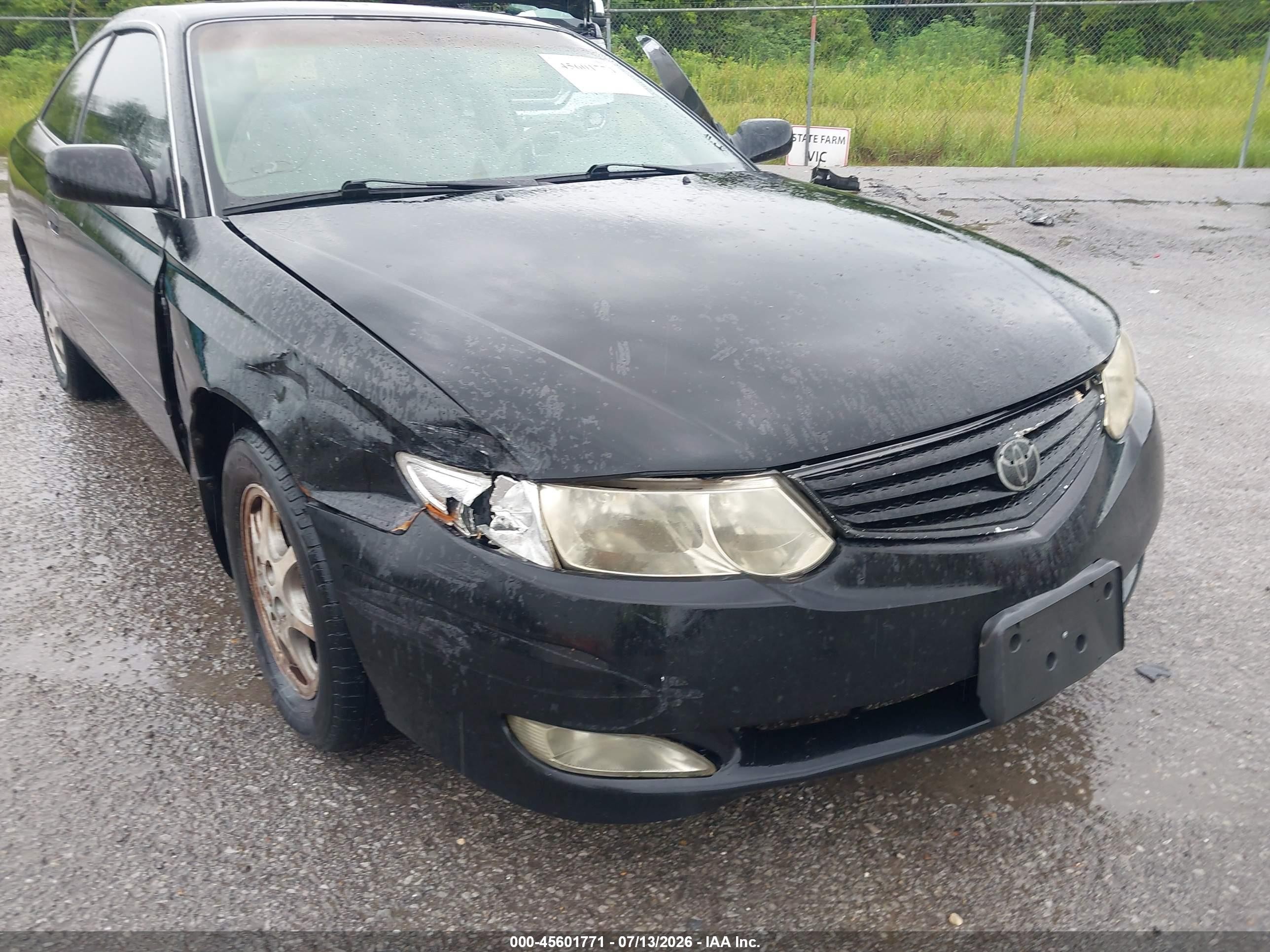 2002 Toyota Camry Solara Se Black vin: 2T1CE22P62C010870