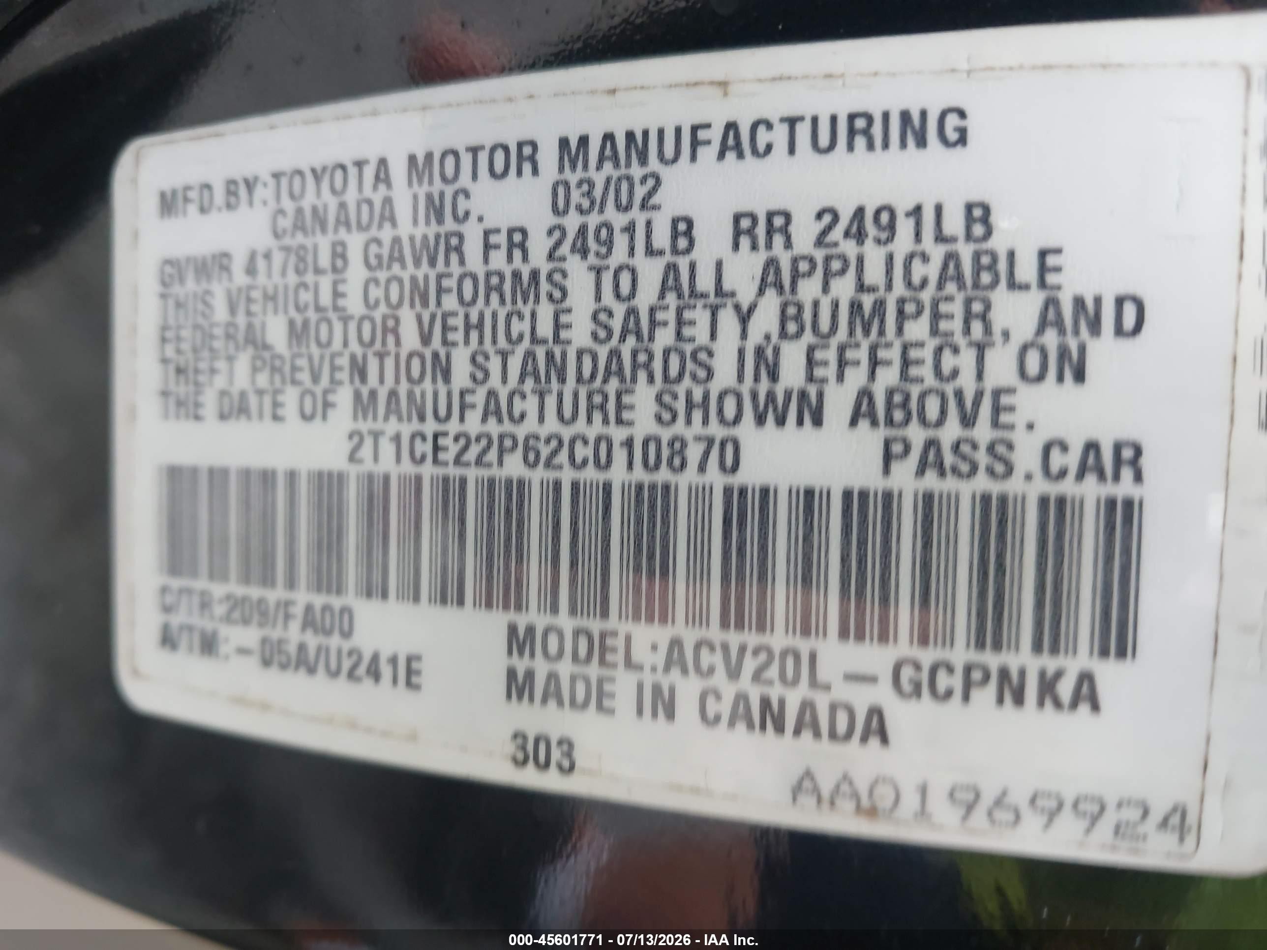 2002 Toyota Camry Solara Se Black vin: 2T1CE22P62C010870