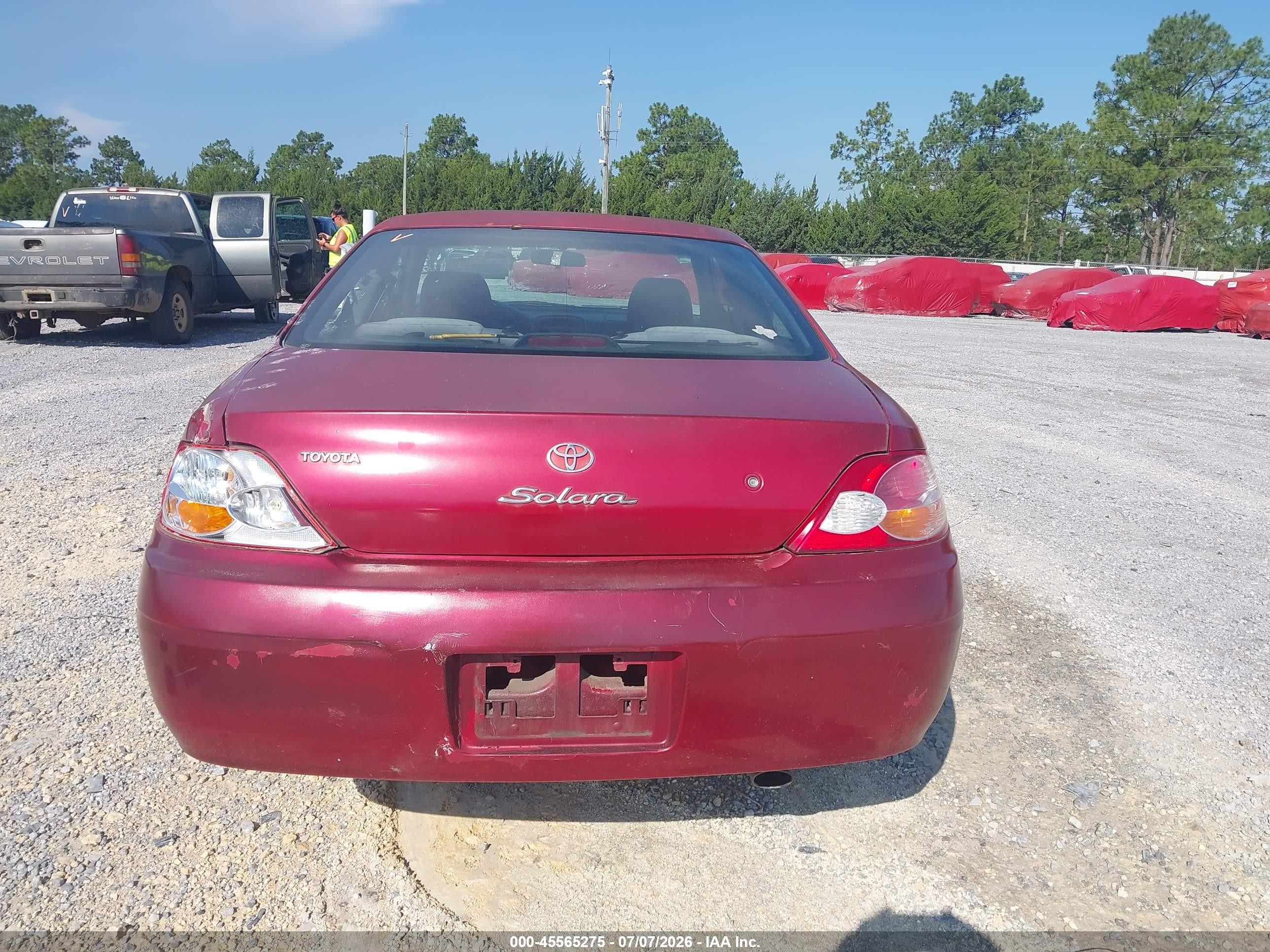 2003 Toyota Camry Solara Se Red vin: 2T1CE22P63C024009