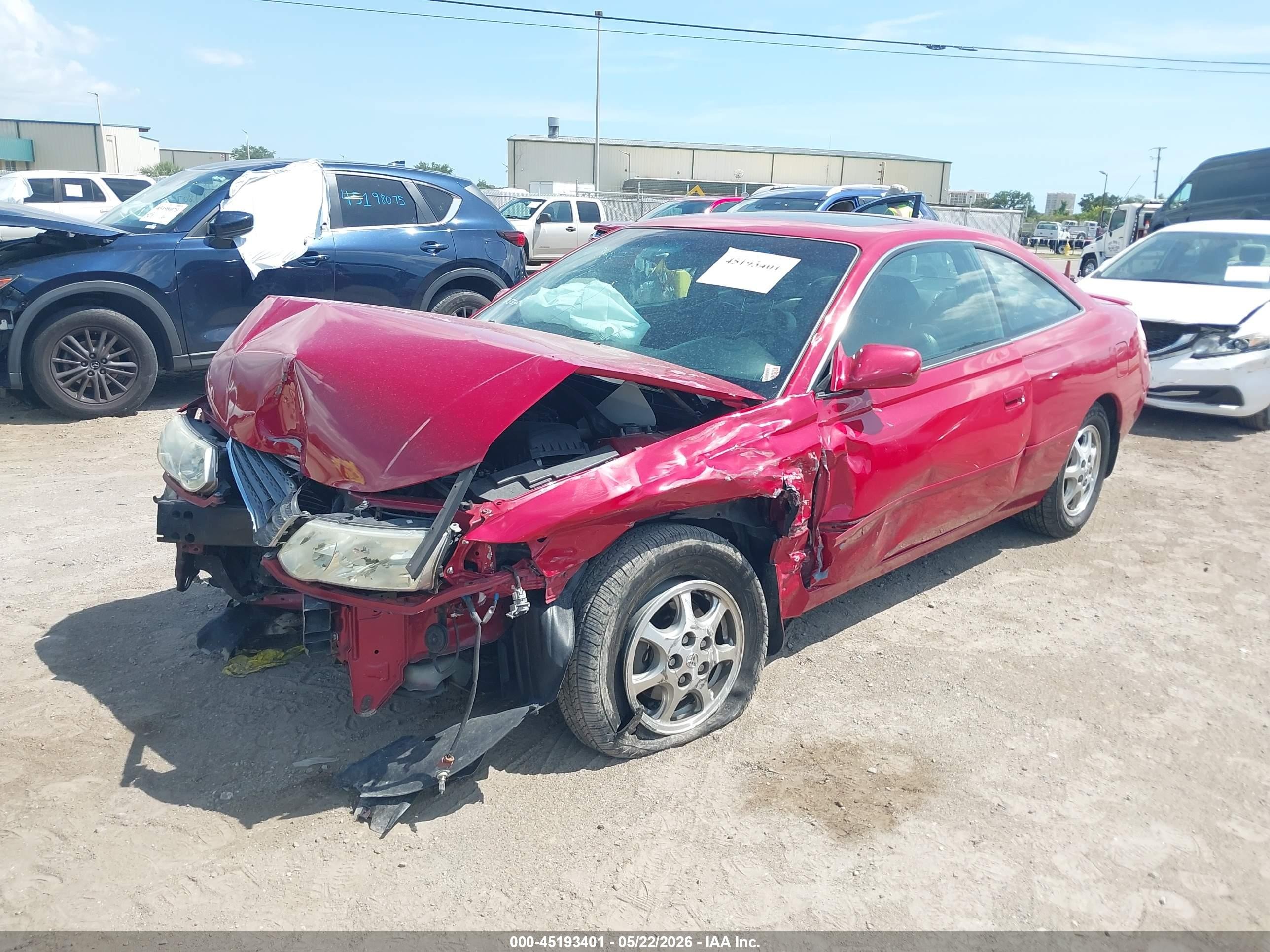 2002 Toyota Camry Solara Se Red vin: 2T1CE22P82C010630