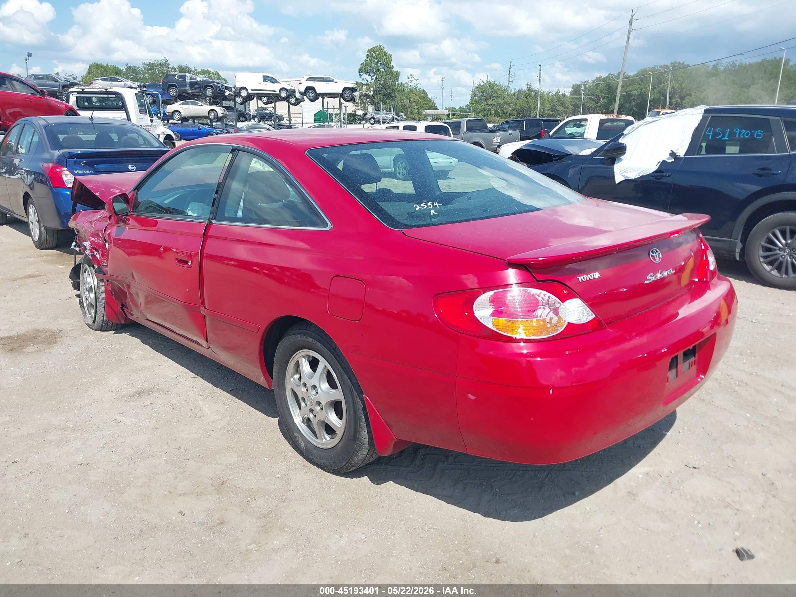 2002 Toyota Camry Solara Se Red vin: 2T1CE22P82C010630