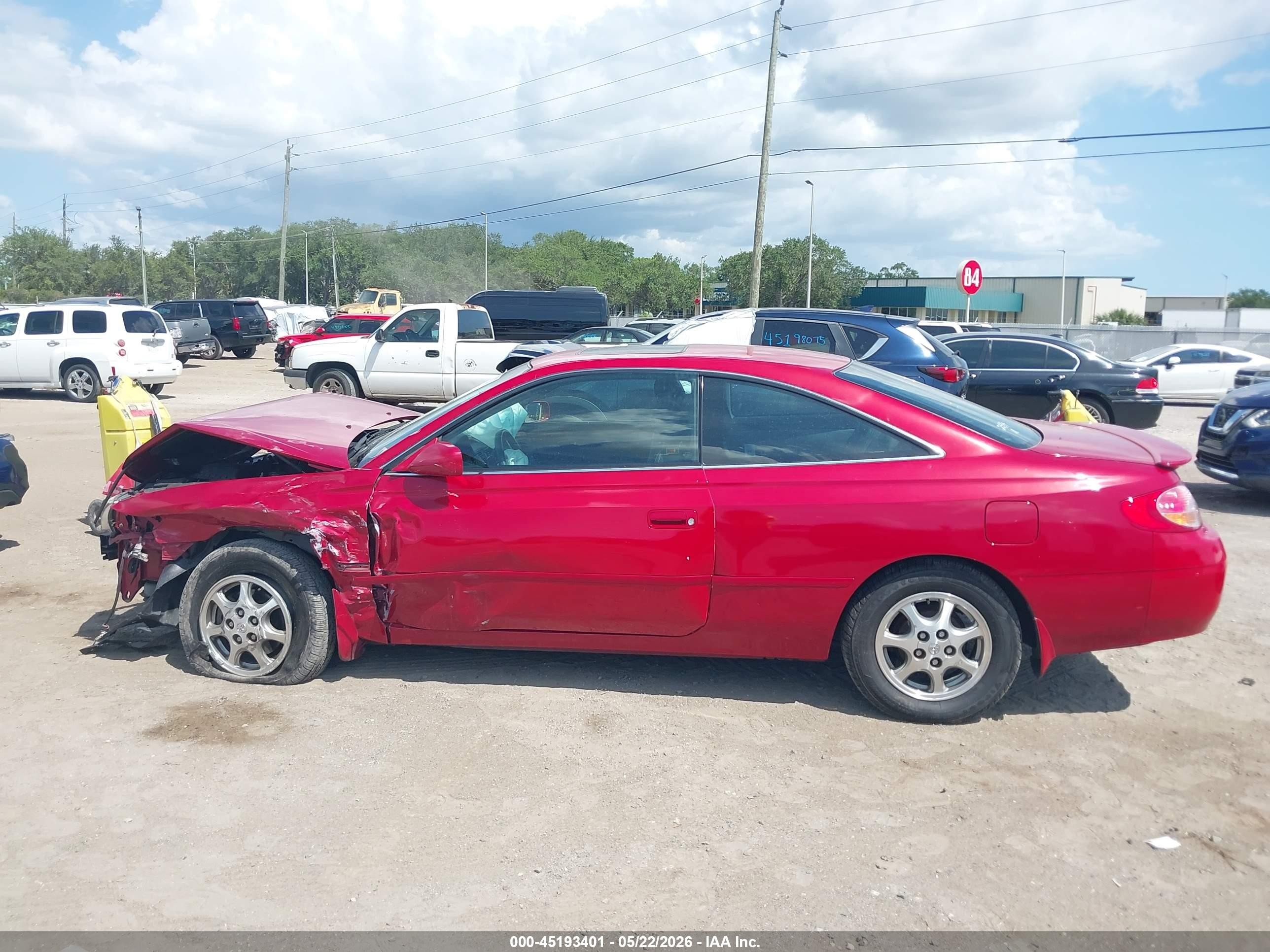 2002 Toyota Camry Solara Se Red vin: 2T1CE22P82C010630