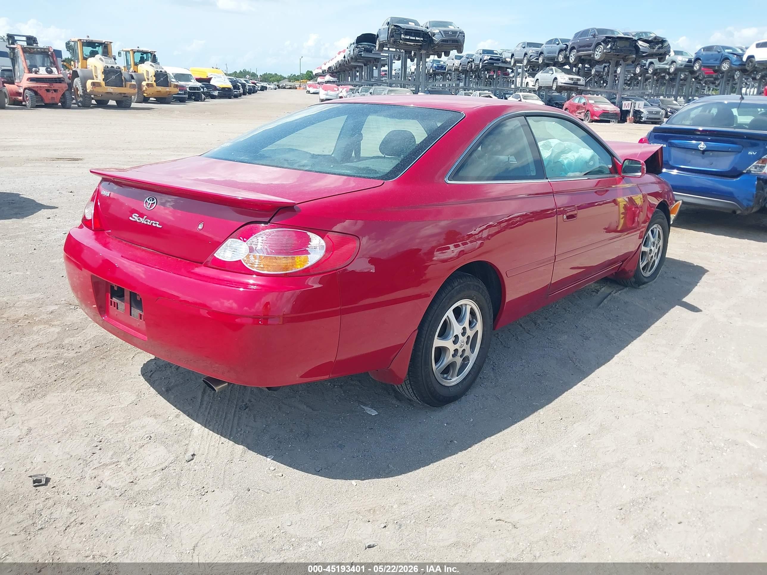 2002 Toyota Camry Solara Se Red vin: 2T1CE22P82C010630