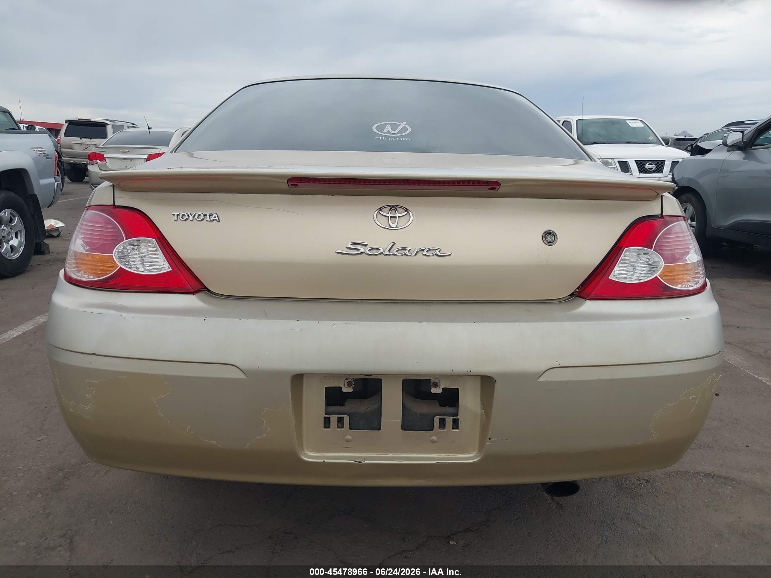 2002 Toyota Camry Solara Se Gold vin: 2T1CE22P92C017201