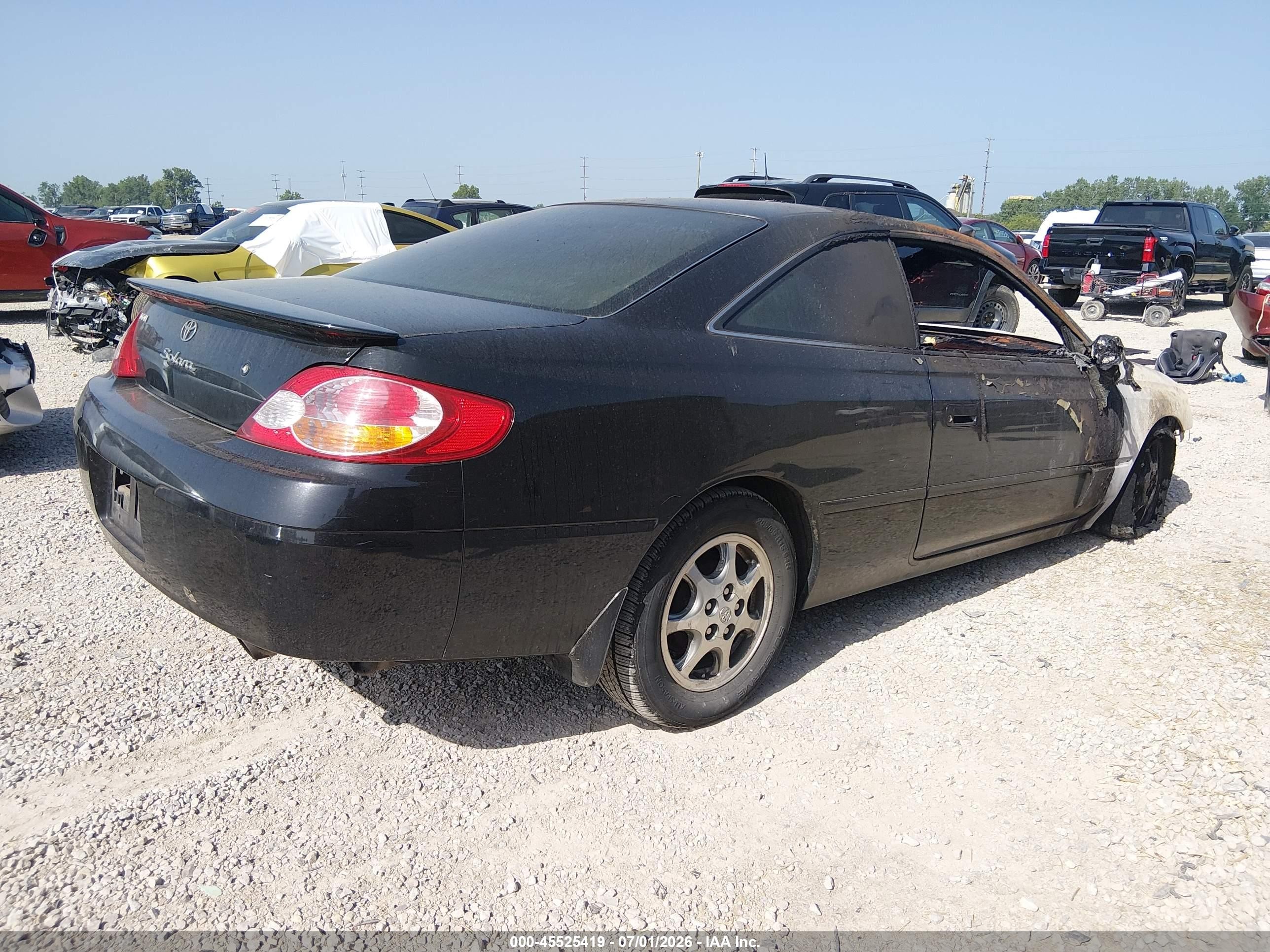 2002 Toyota Camry Solara Se Black vin: 2T1CE22PX2C002903