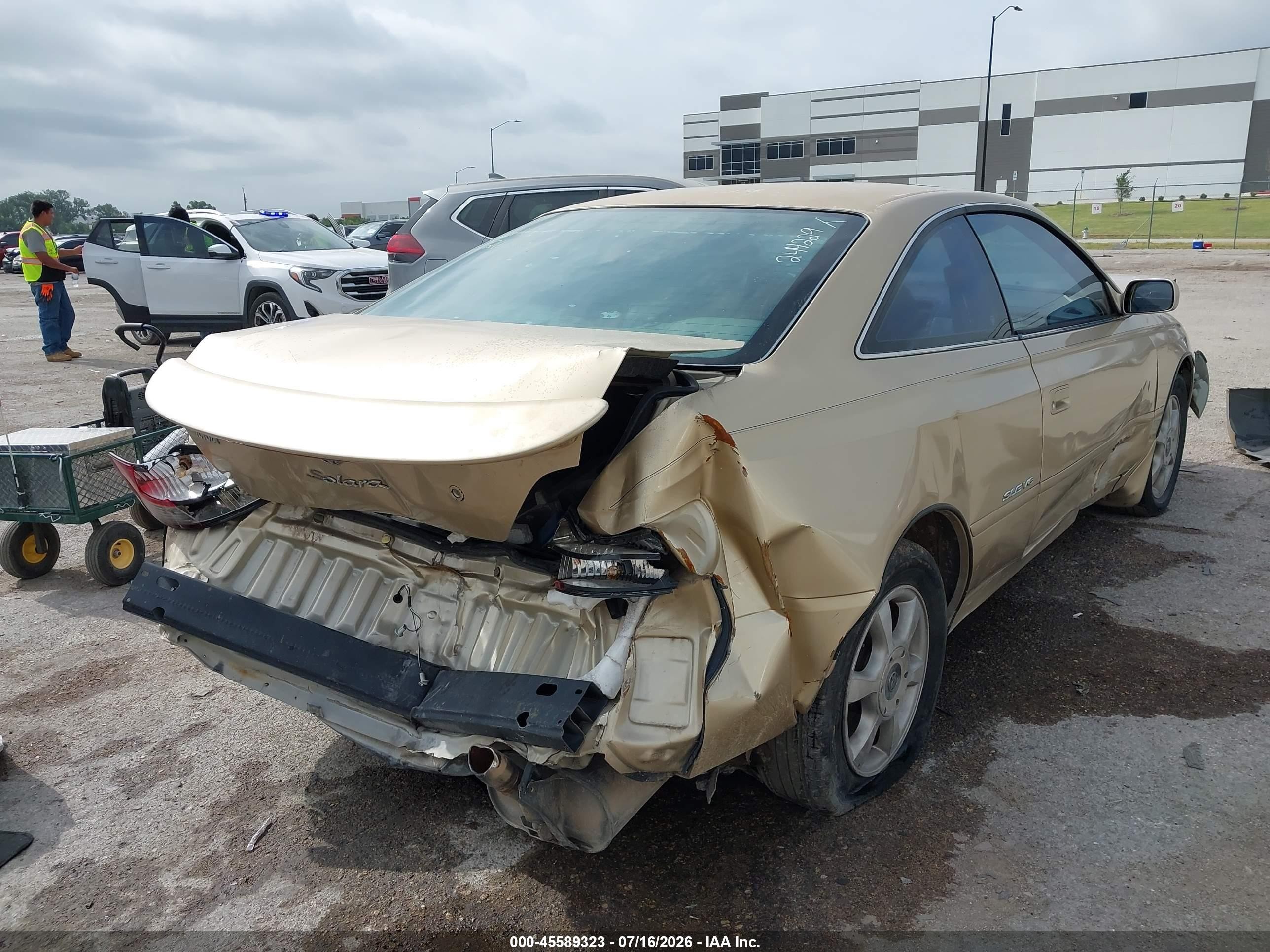 2001 Toyota Camry Solara Sle V6 Gold vin: 2T1CF22P01C458288