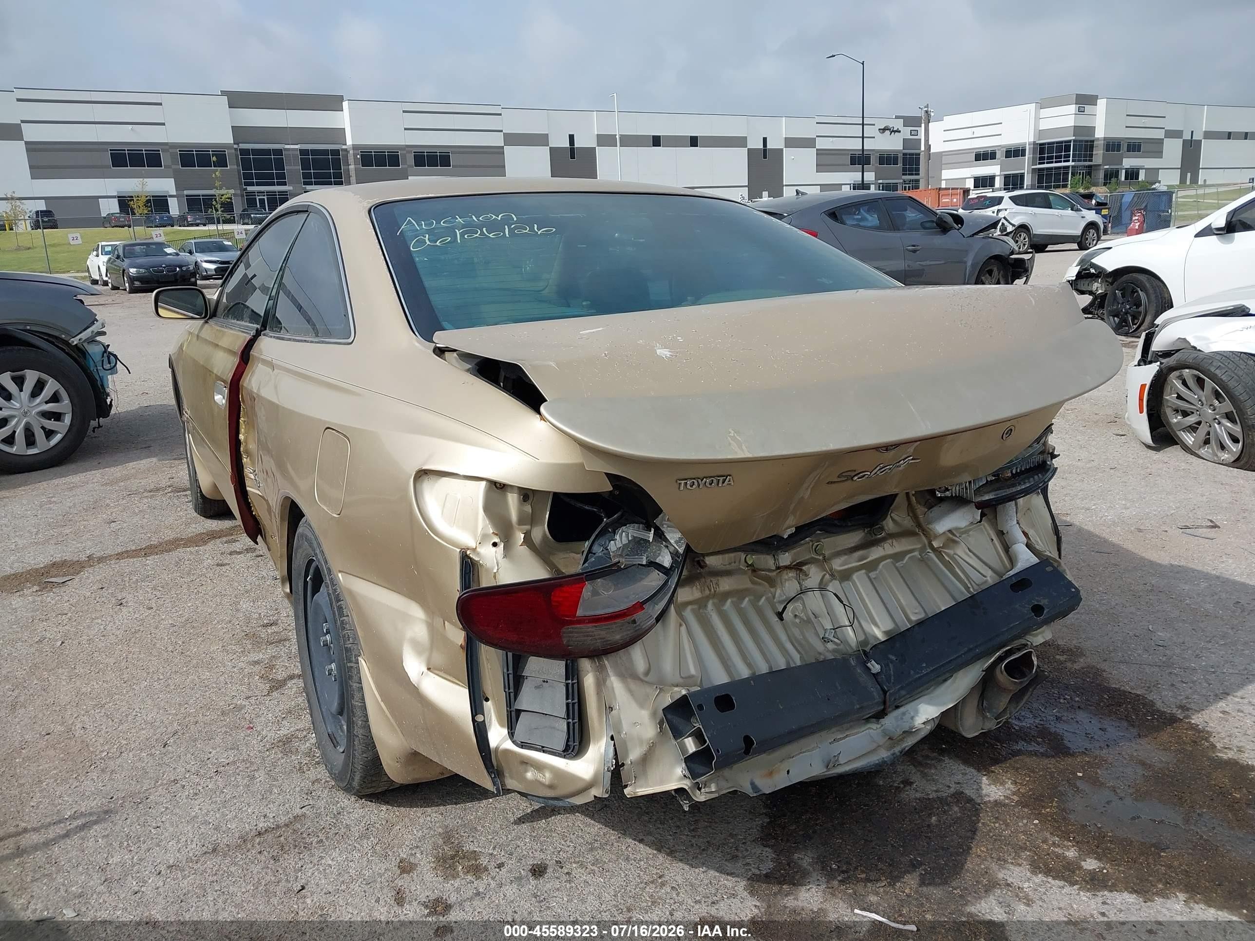 2001 Toyota Camry Solara Sle V6 Gold vin: 2T1CF22P01C458288