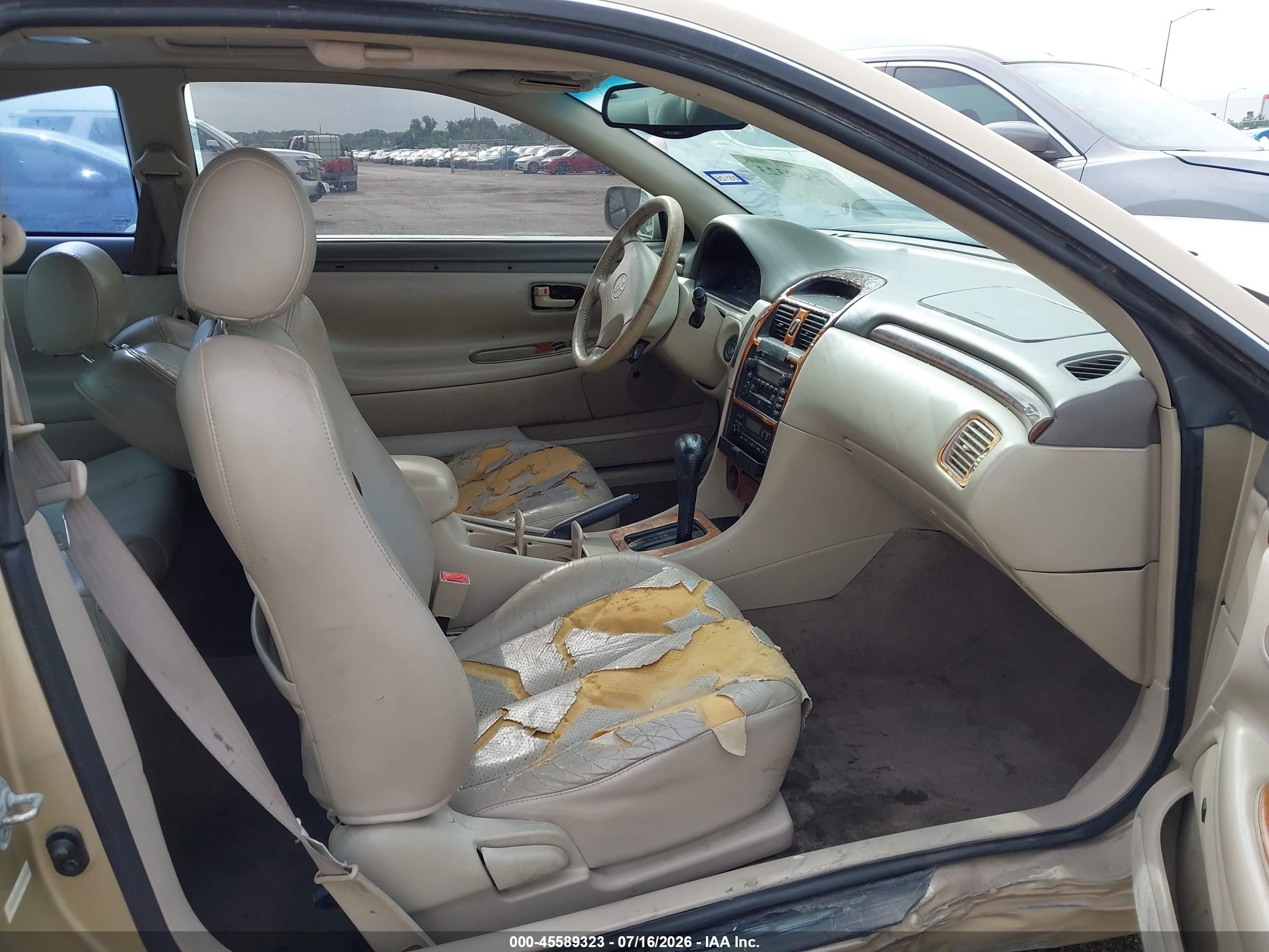 2001 Toyota Camry Solara Sle V6 Gold vin: 2T1CF22P01C458288