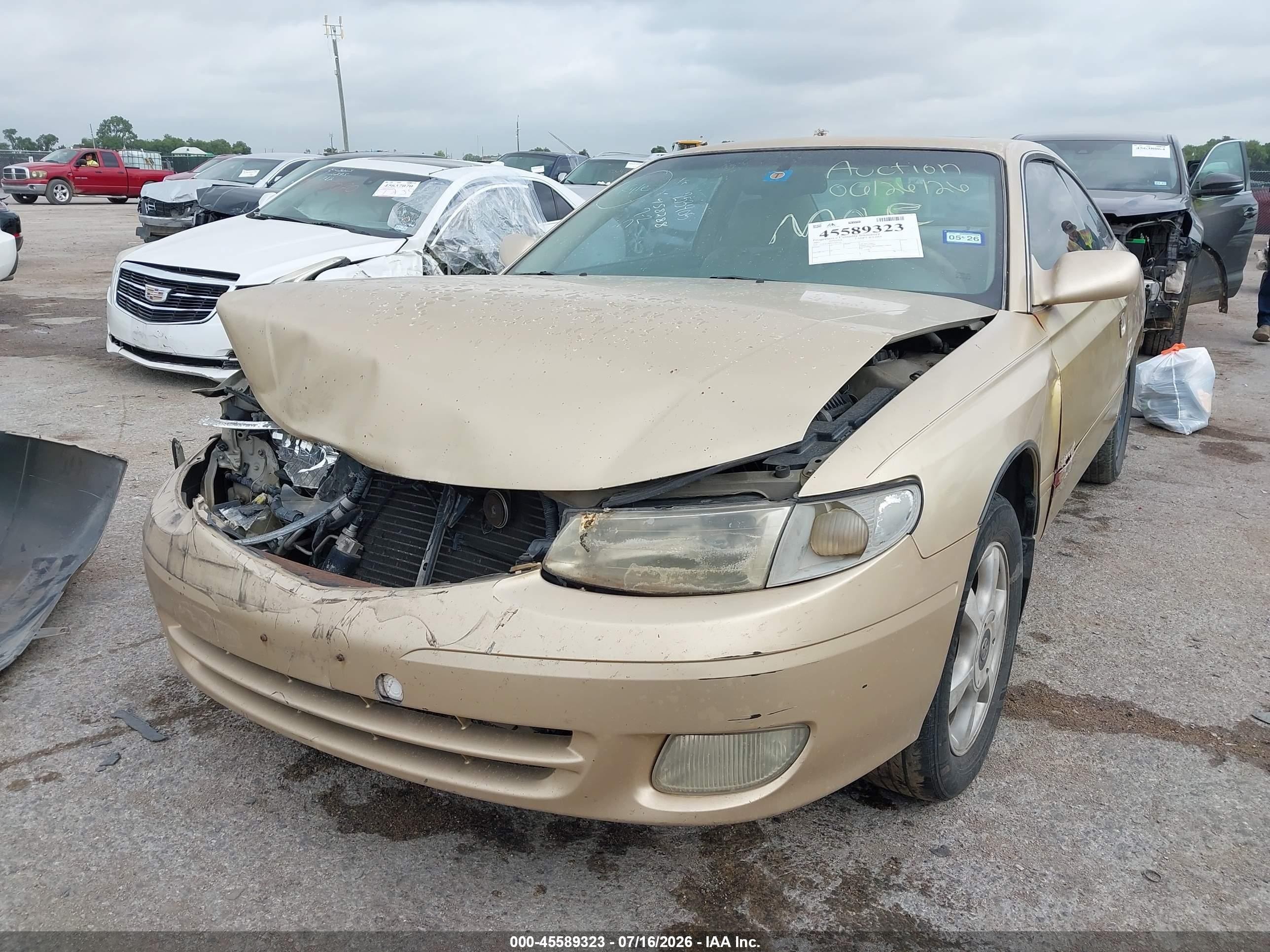 2001 Toyota Camry Solara Sle V6 Gold vin: 2T1CF22P01C458288