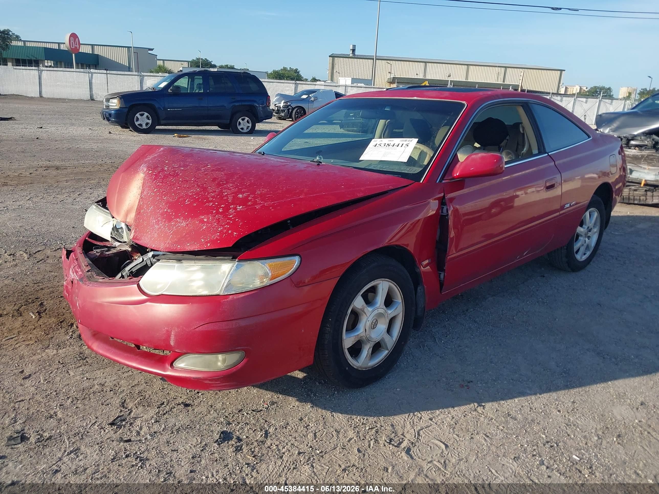 2002 Toyota Camry Solara Se Red vin: 2T1CF22P02C581901