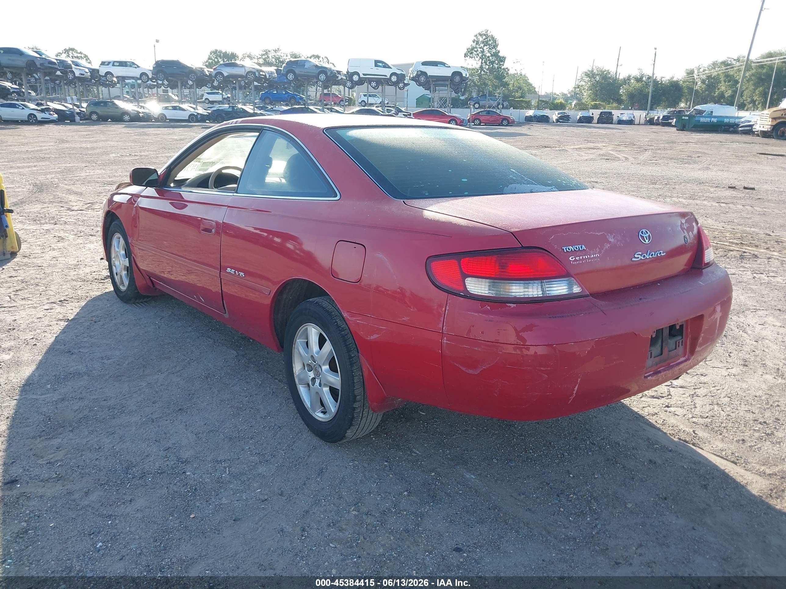 2002 Toyota Camry Solara Se Red vin: 2T1CF22P02C581901