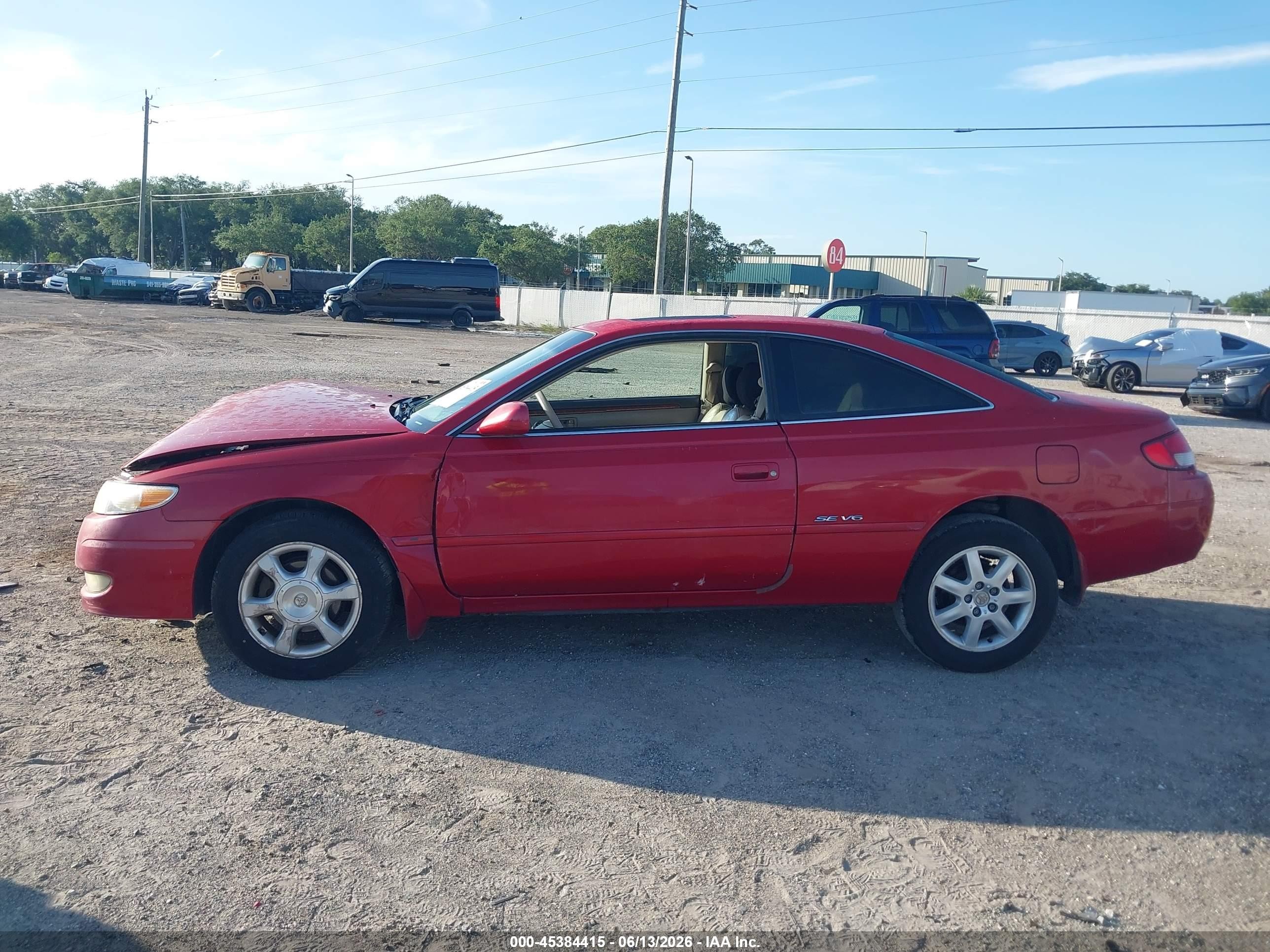 2002 Toyota Camry Solara Se Red vin: 2T1CF22P02C581901