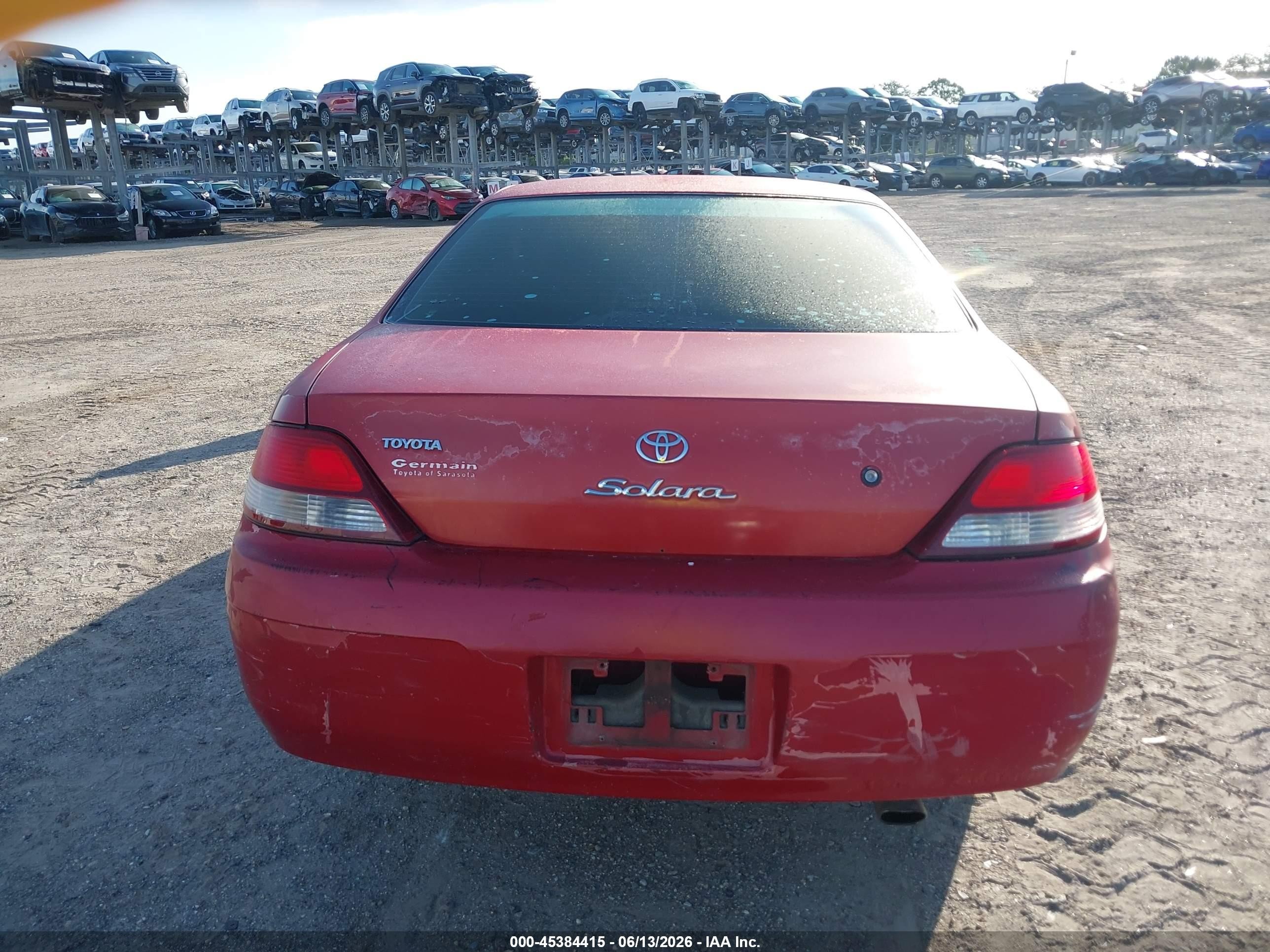 2002 Toyota Camry Solara Se Red vin: 2T1CF22P02C581901