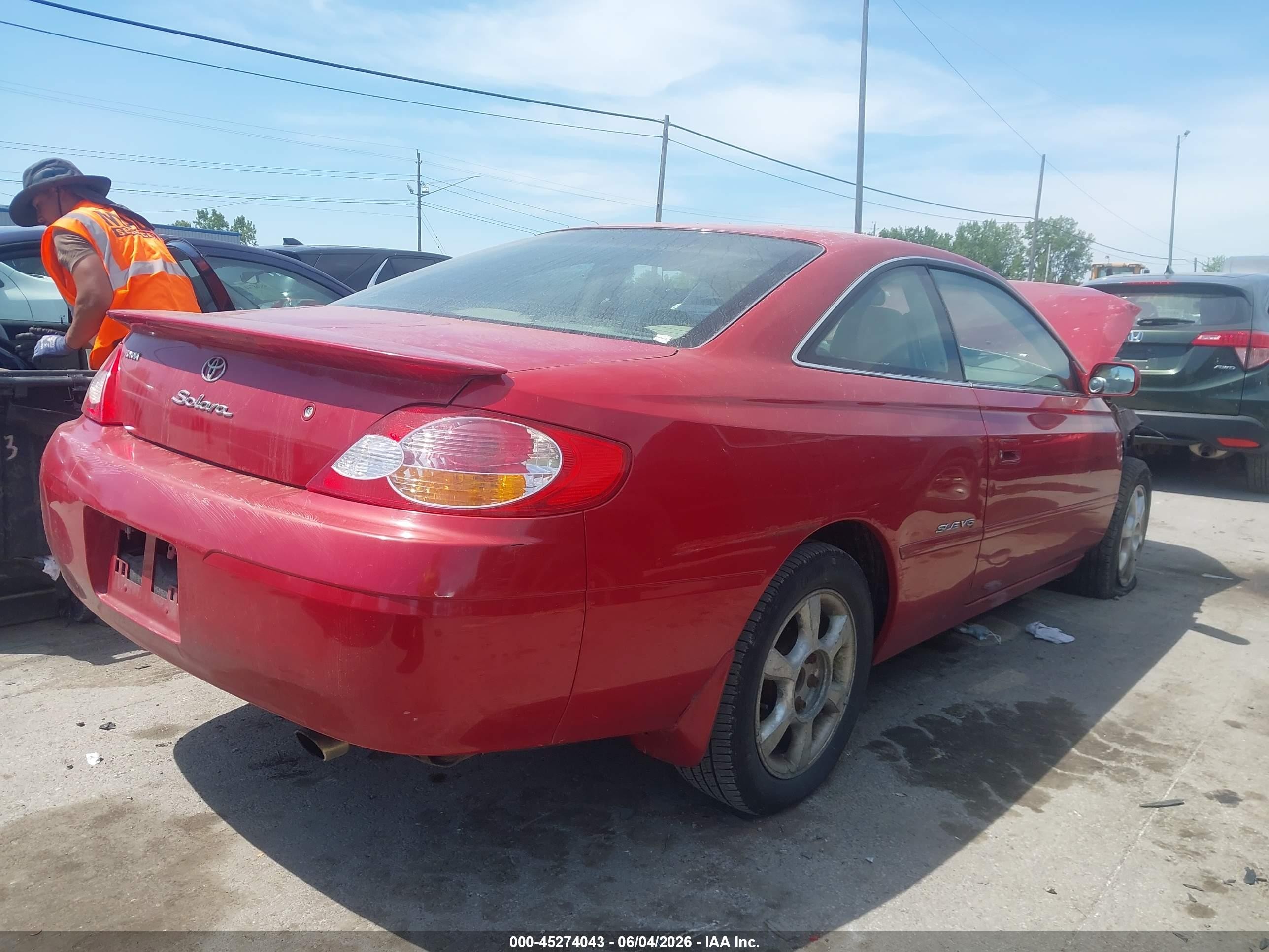2003 Toyota Camry Solara Sle V6 Red vin: 2T1CF22P03C609441