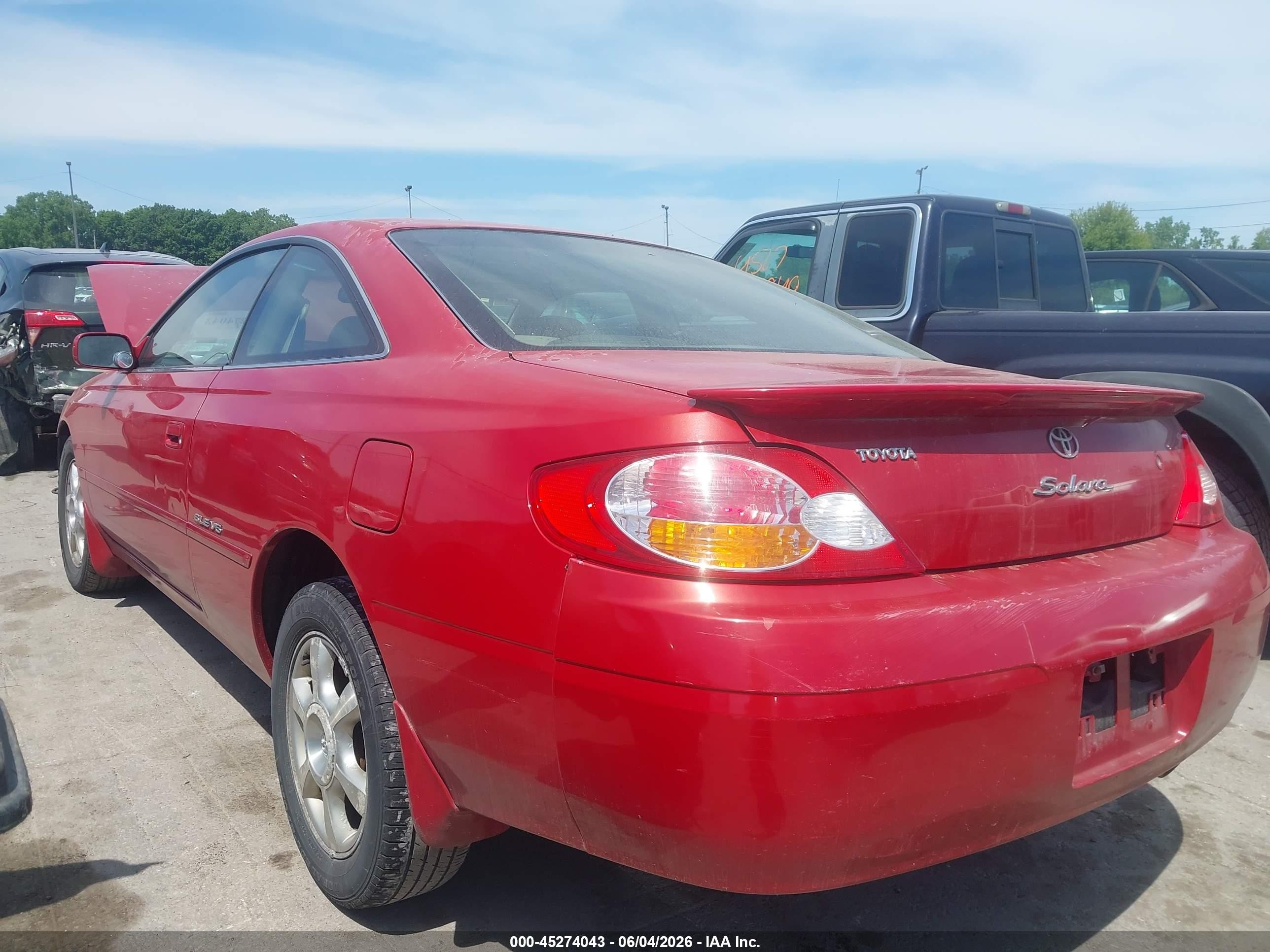 2003 Toyota Camry Solara Sle V6 Red vin: 2T1CF22P03C609441