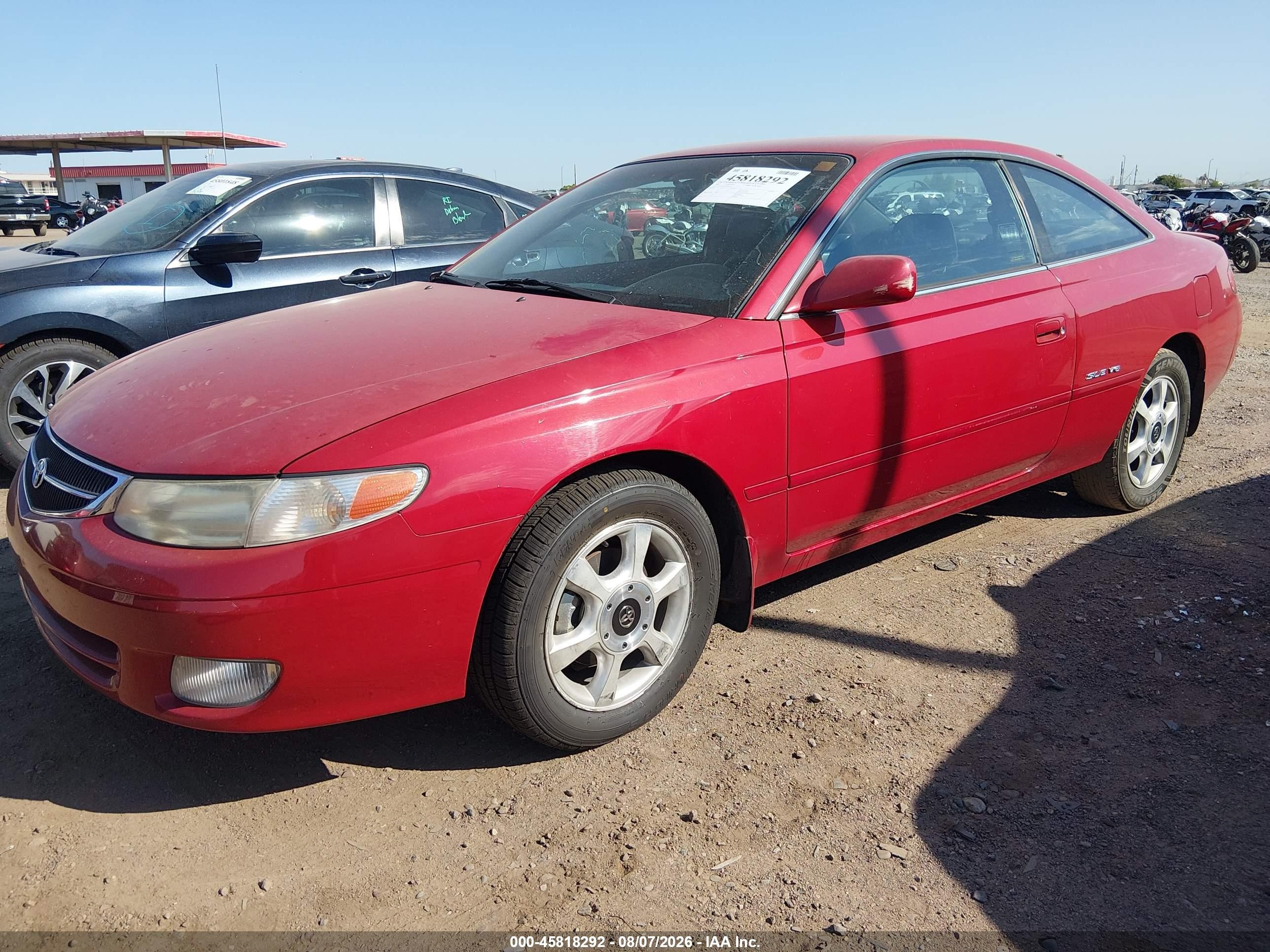 2001 Toyota Camry Solara Sle V6 Red vin: 2T1CF22P11C430113