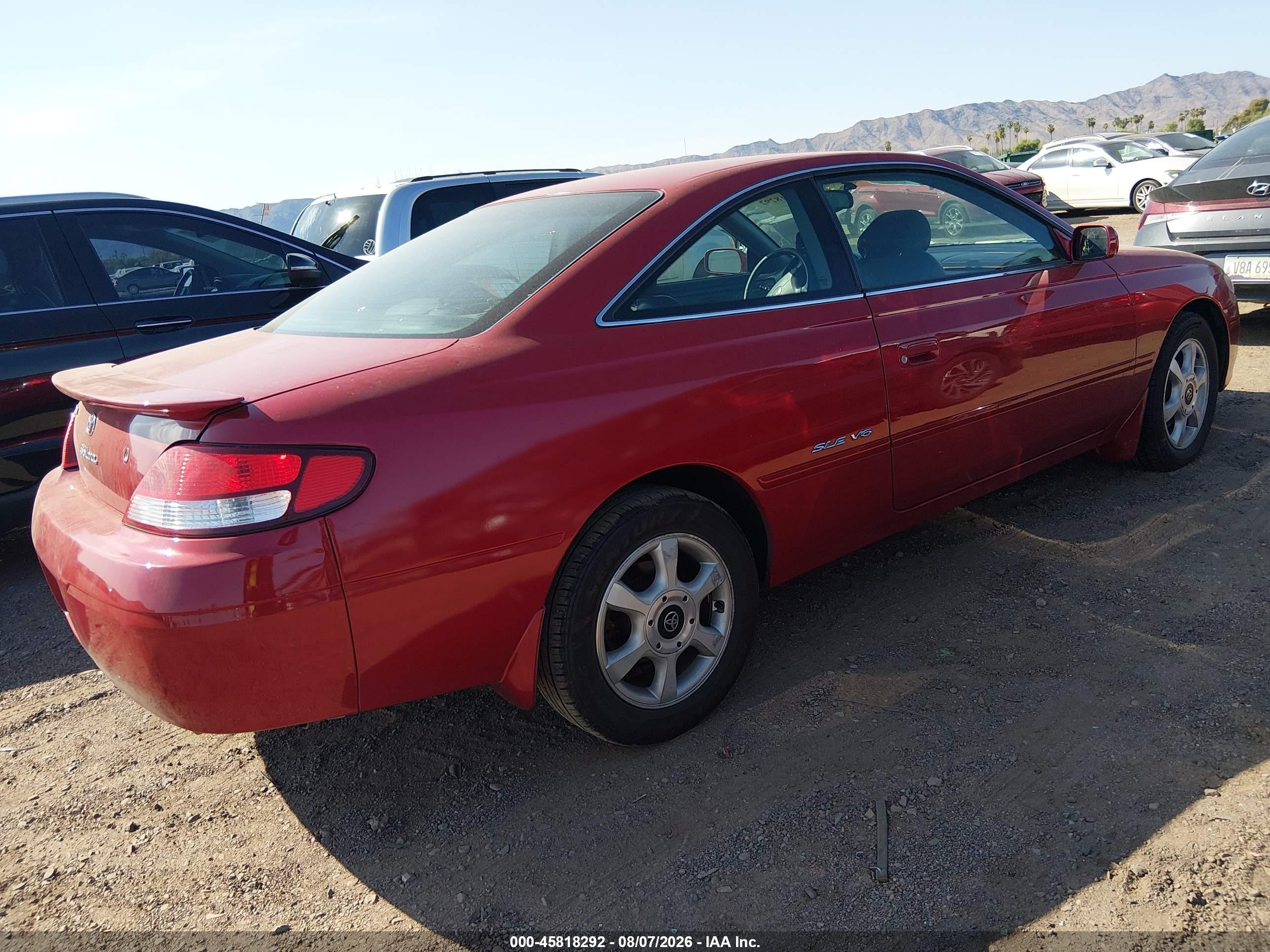 2001 Toyota Camry Solara Sle V6 Red vin: 2T1CF22P11C430113