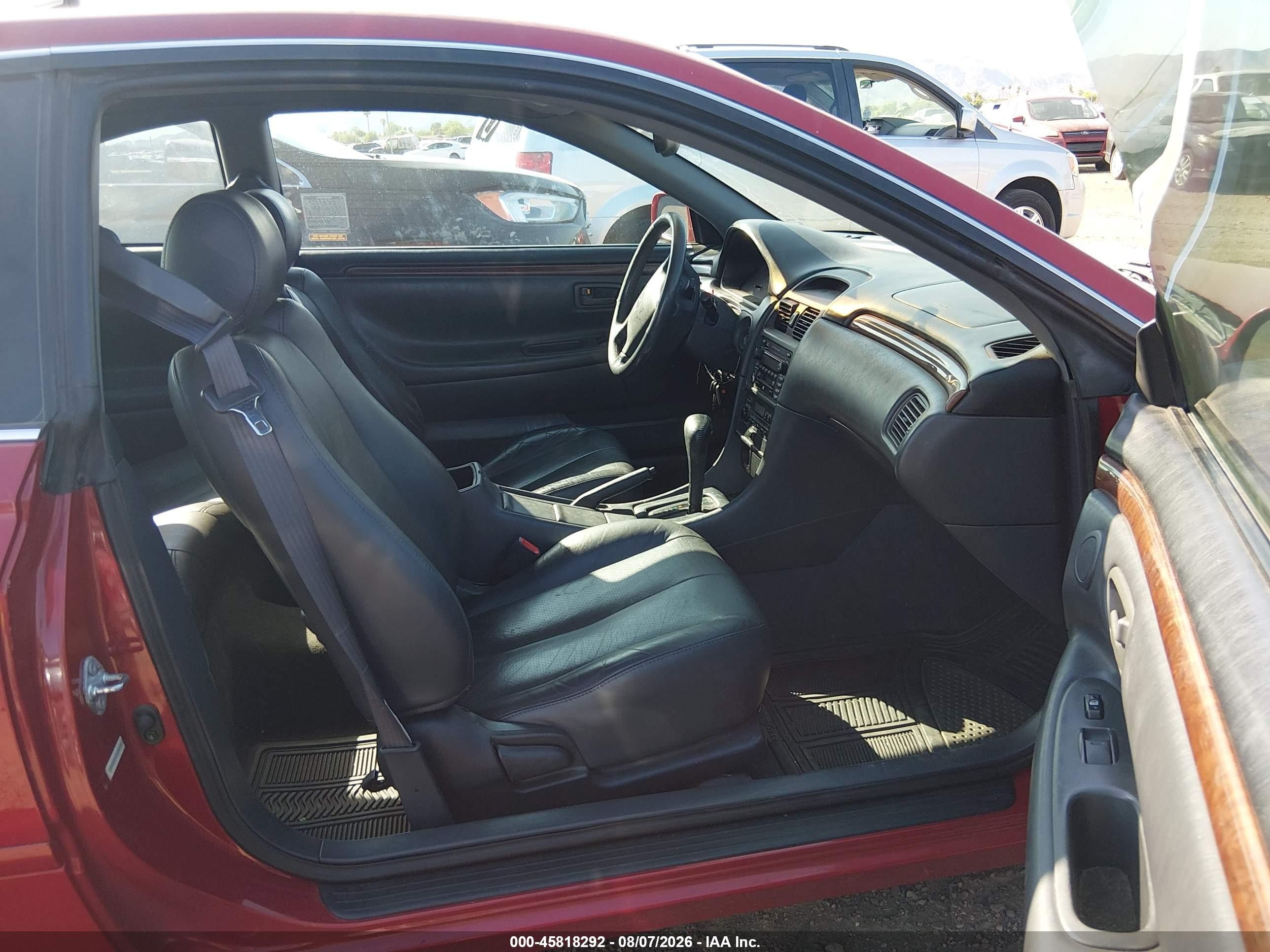 2001 Toyota Camry Solara Sle V6 Red vin: 2T1CF22P11C430113