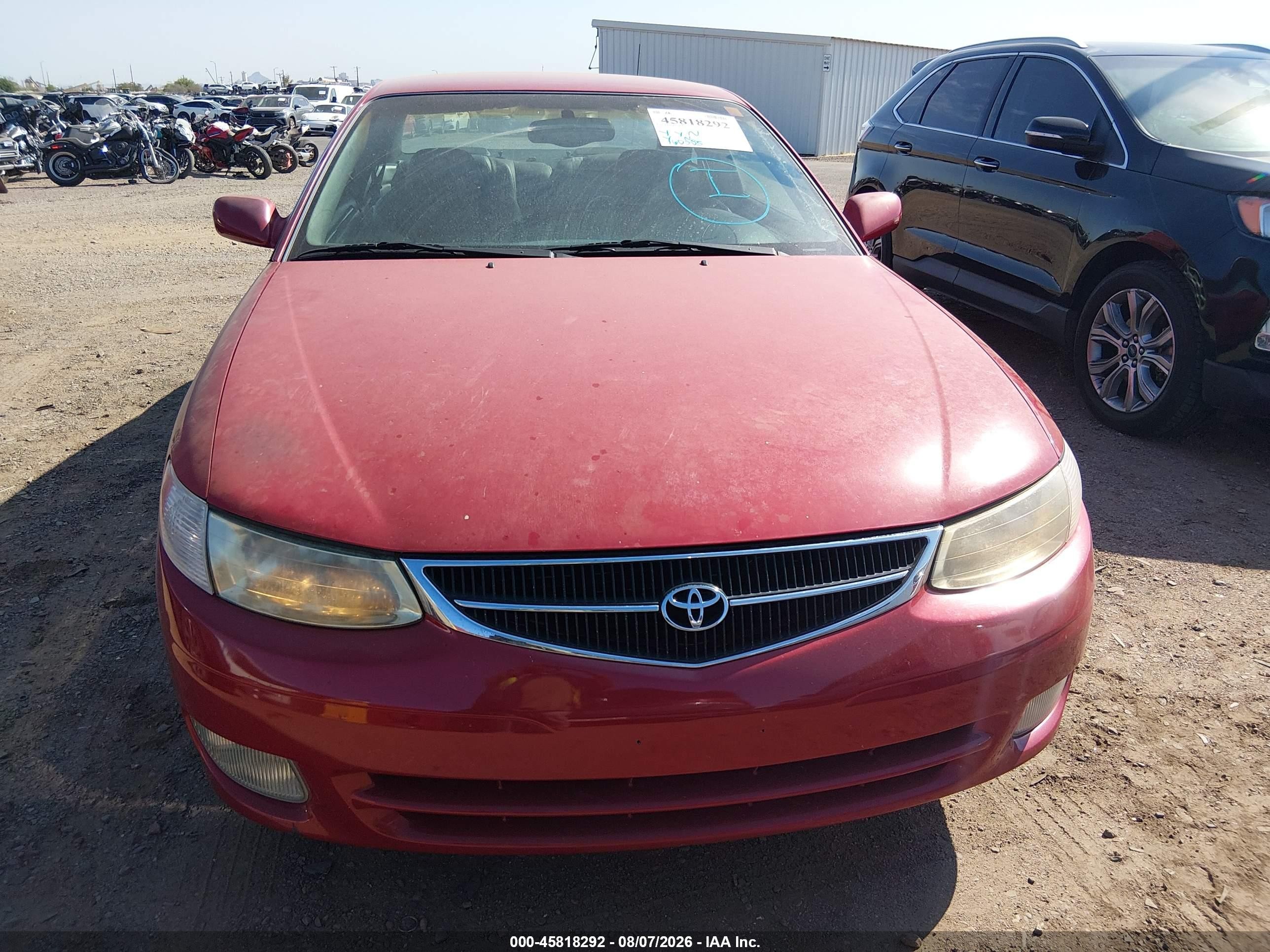 2001 Toyota Camry Solara Sle V6 Red vin: 2T1CF22P11C430113